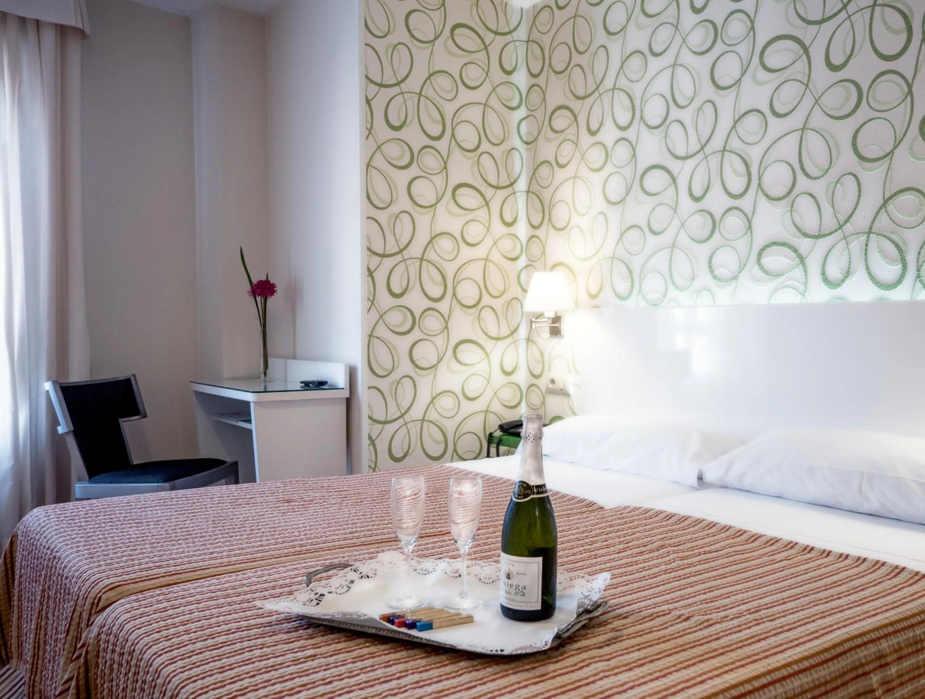 Bed in Hotel Plaza Santa Lucía