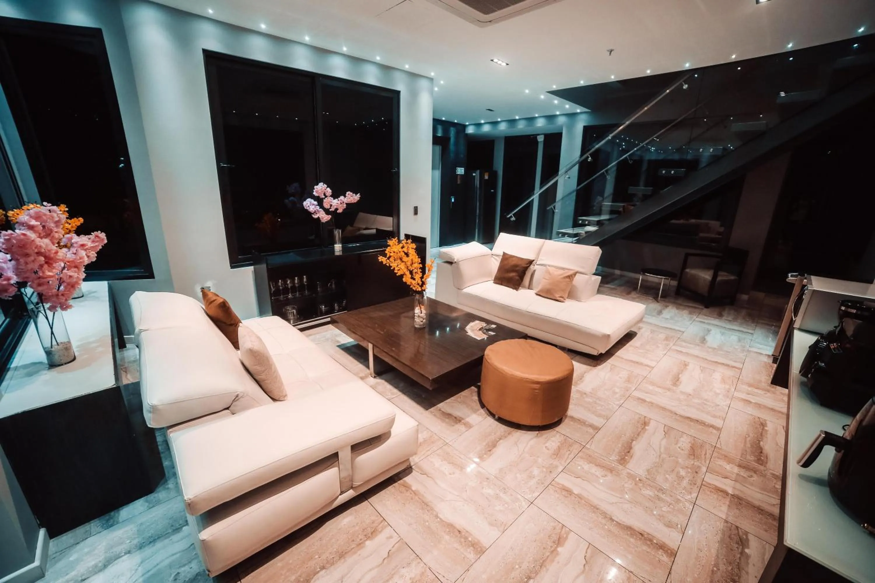 Seating area in 1Million Luxury Suites