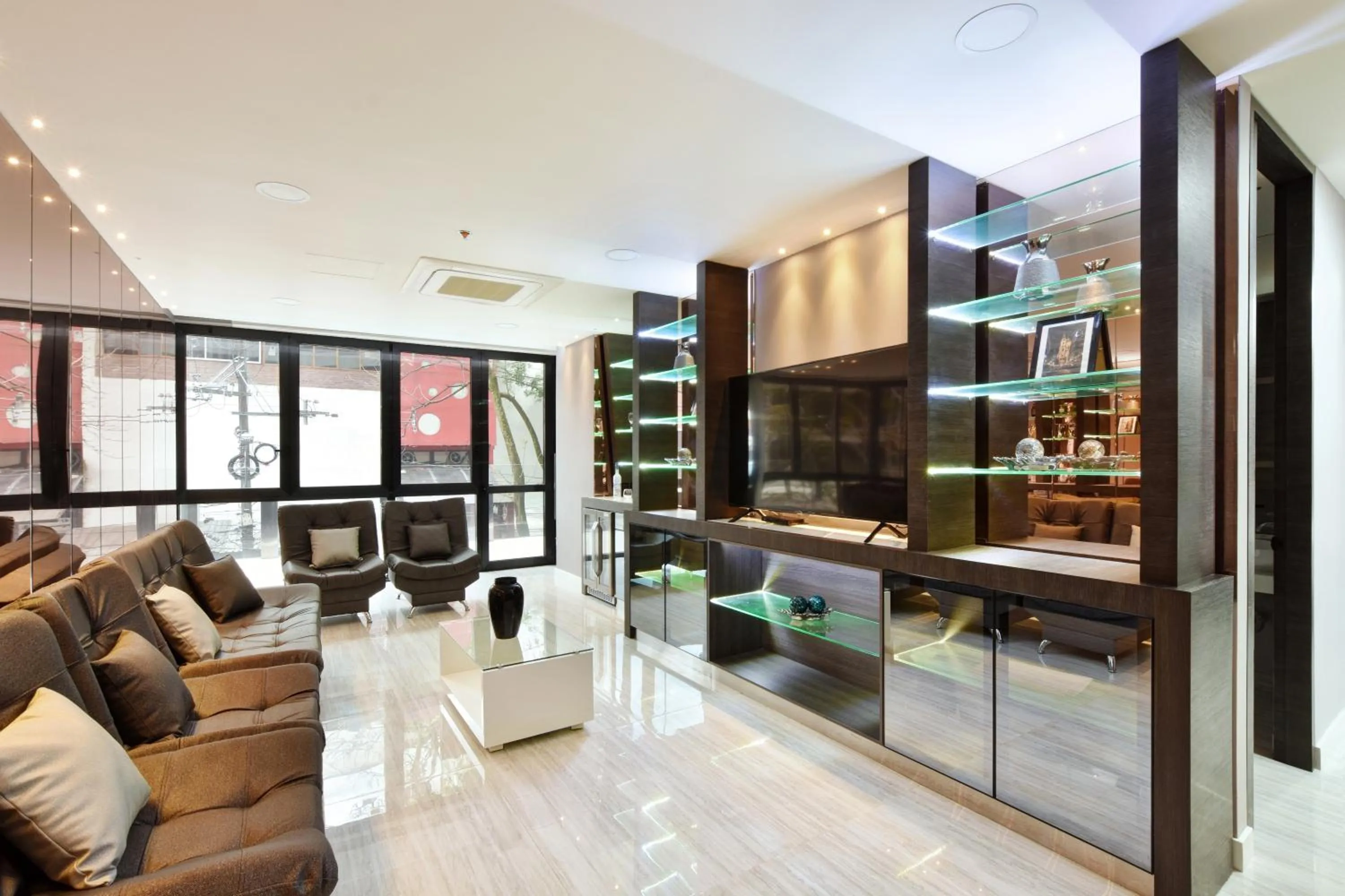 Seating area in 1Million Luxury Suites