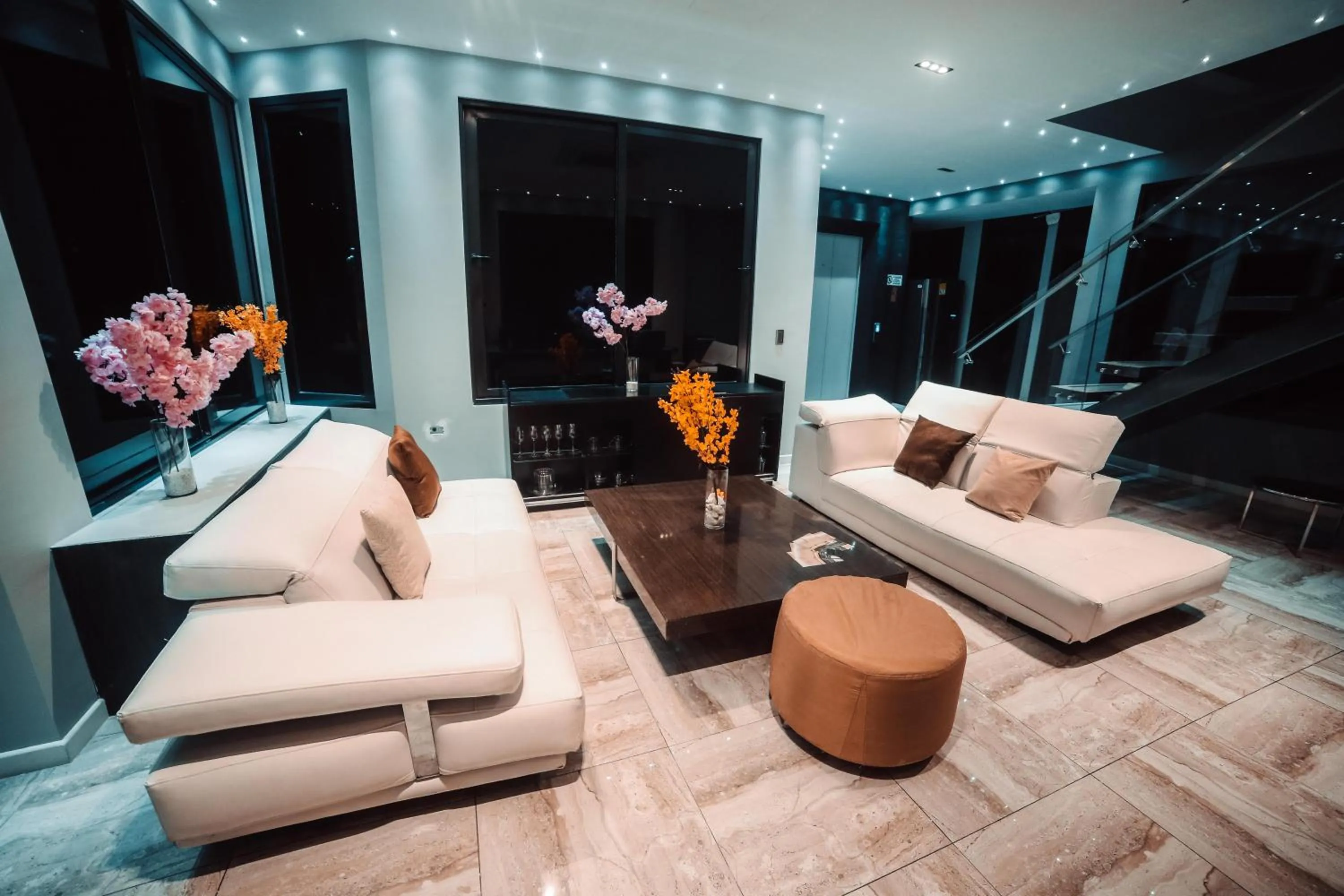 Seating area in 1Million Luxury Suites