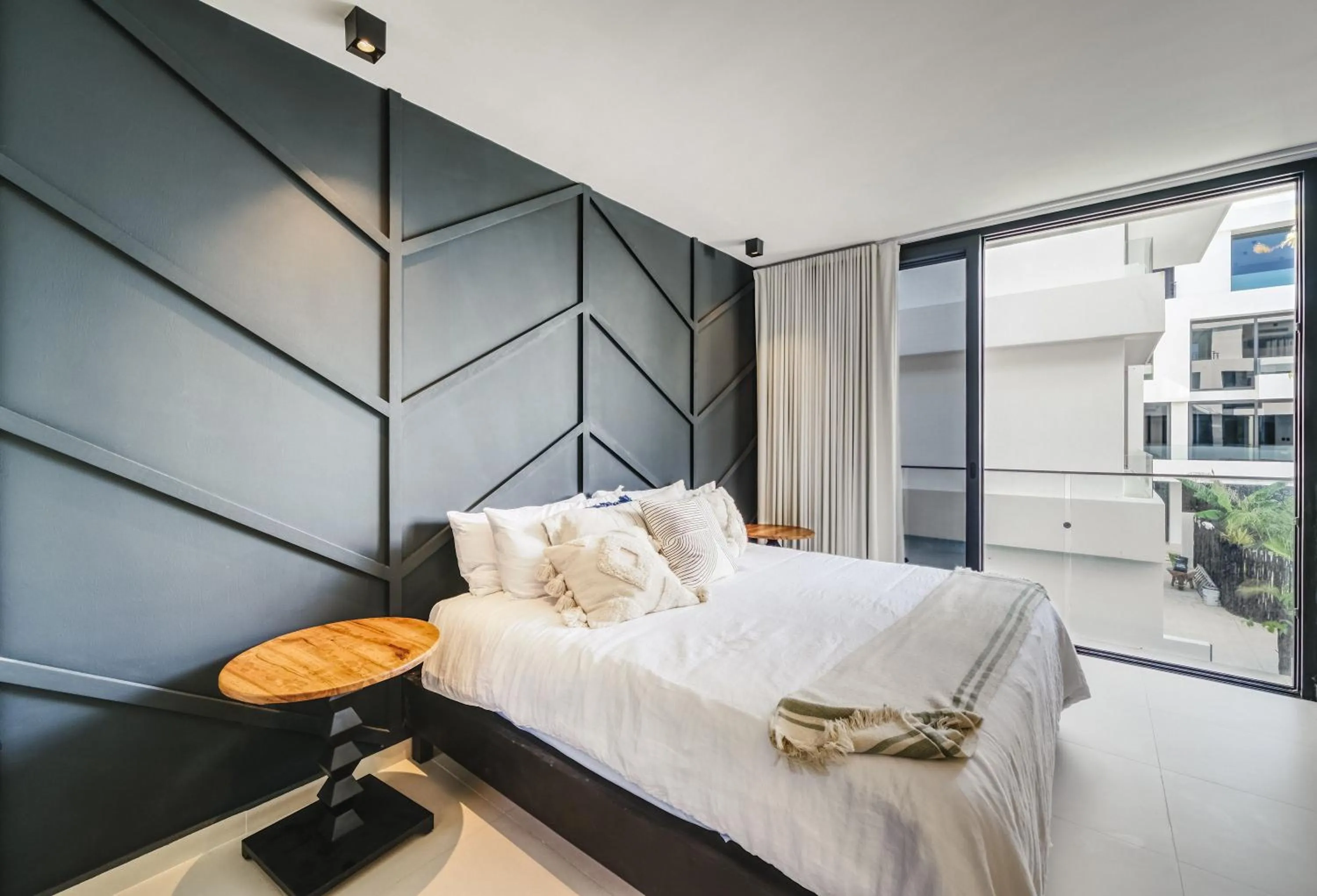 Bedroom in 2BR Coworking Freestanding Bathtub Private Pool