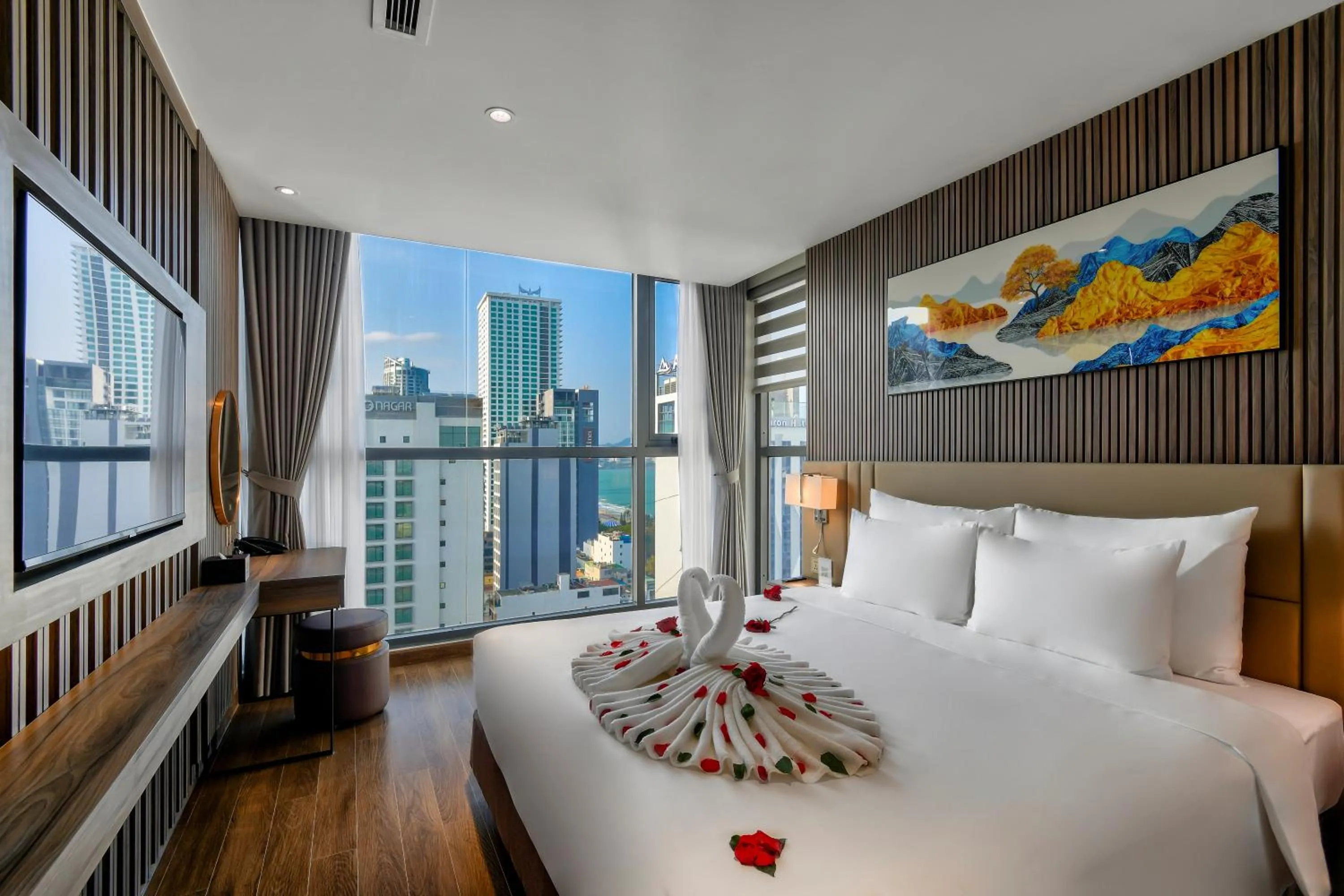 Bed in Maris Hotel Nha Trang