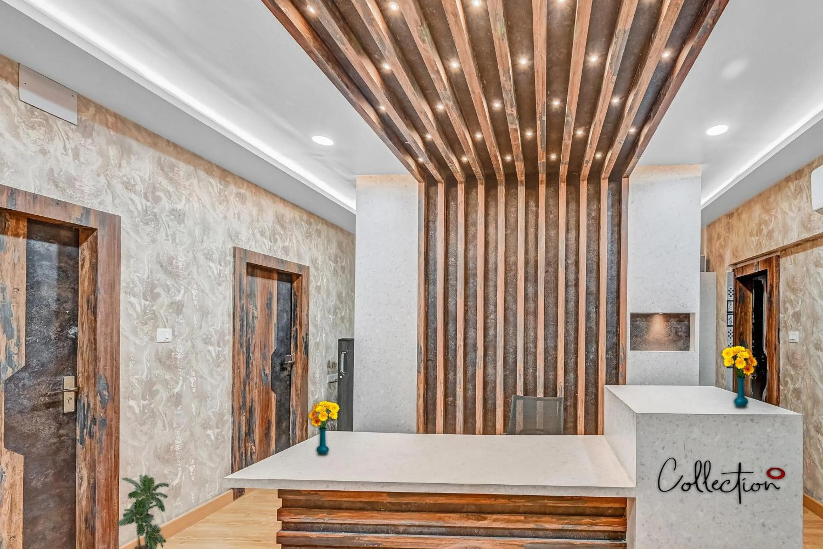 Lobby or reception in Capital O Sri Krishna Palace Near Sum Hospital