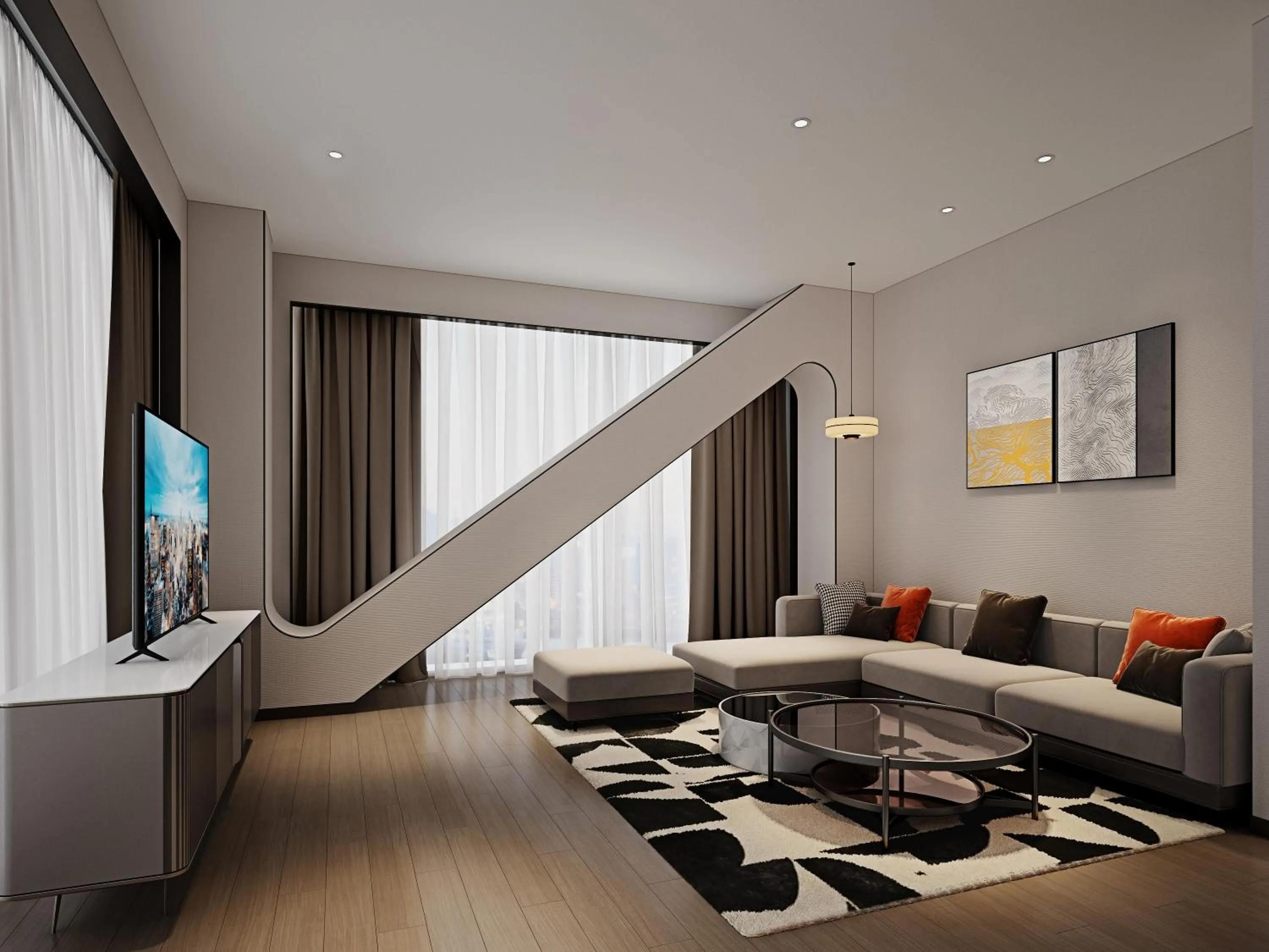 Living room in Hyatt Place Chengdu Bio-Town