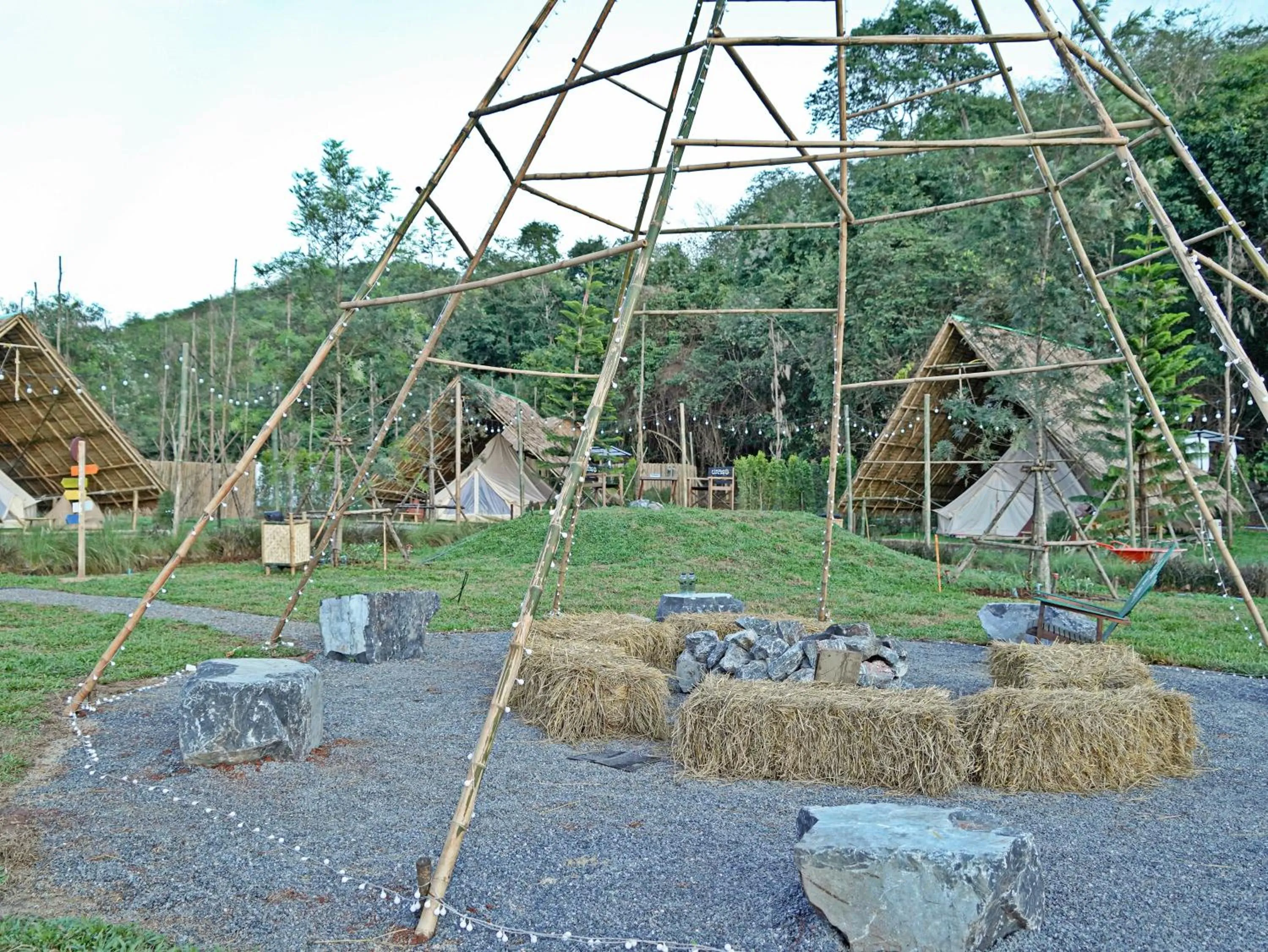 Seating area in Yellowstone Camps Resort Khao Yai