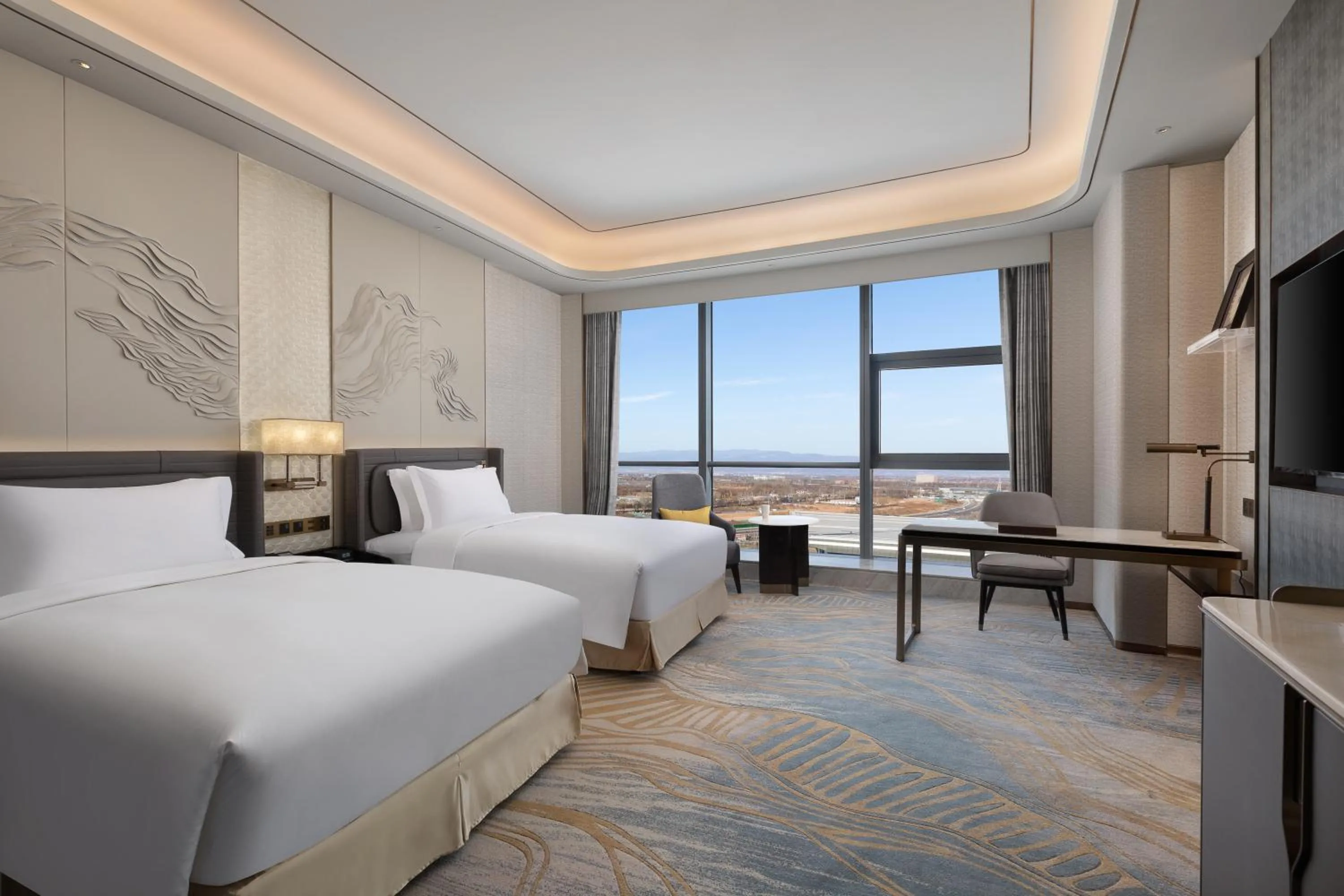 Bedroom, Bed in Wyndham Grand Shanxi Xiaohe Xincheng