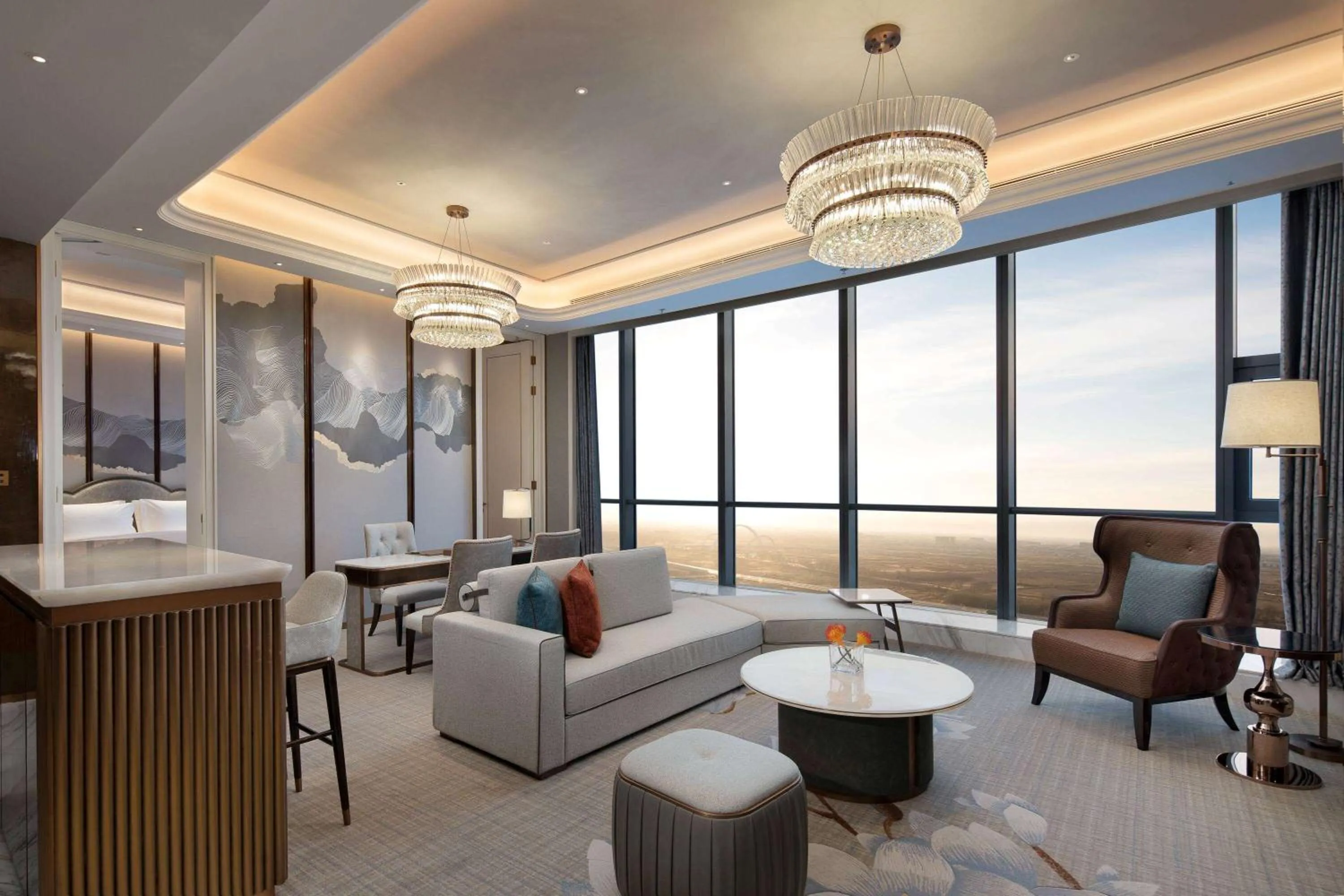 Photo of the whole room in Wyndham Grand Shanxi Xiaohe Xincheng