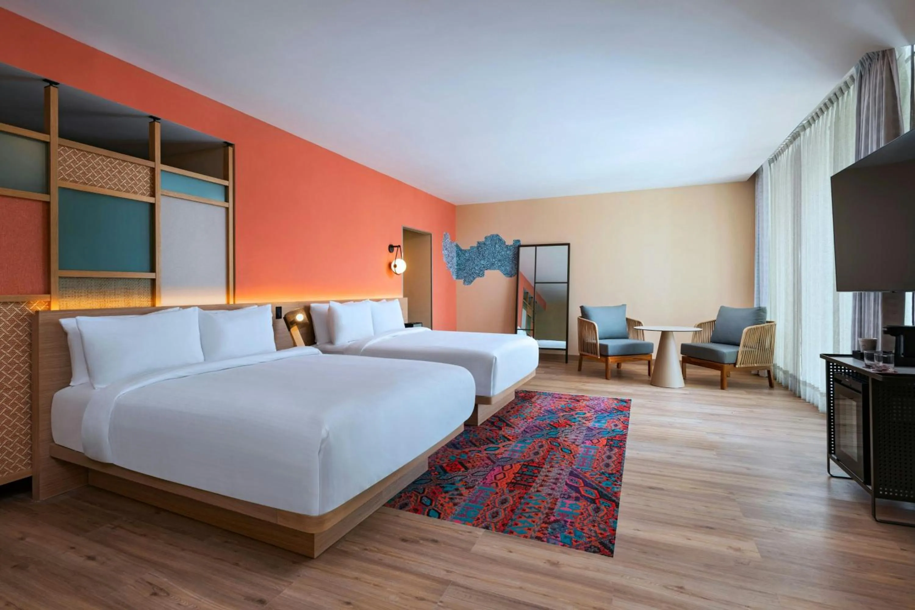 Photo of the whole room, Bed in Aloft Playa del Carmen