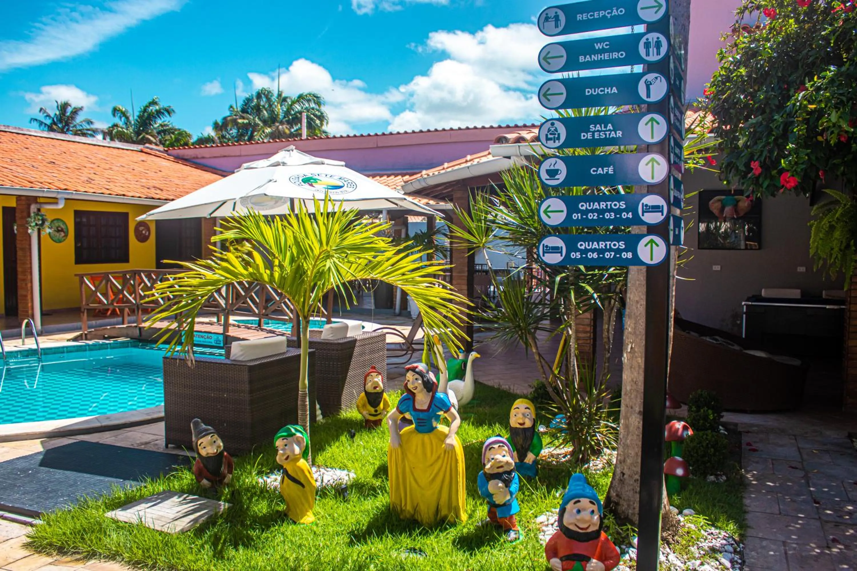 Garden view in Pousada Sete Mares