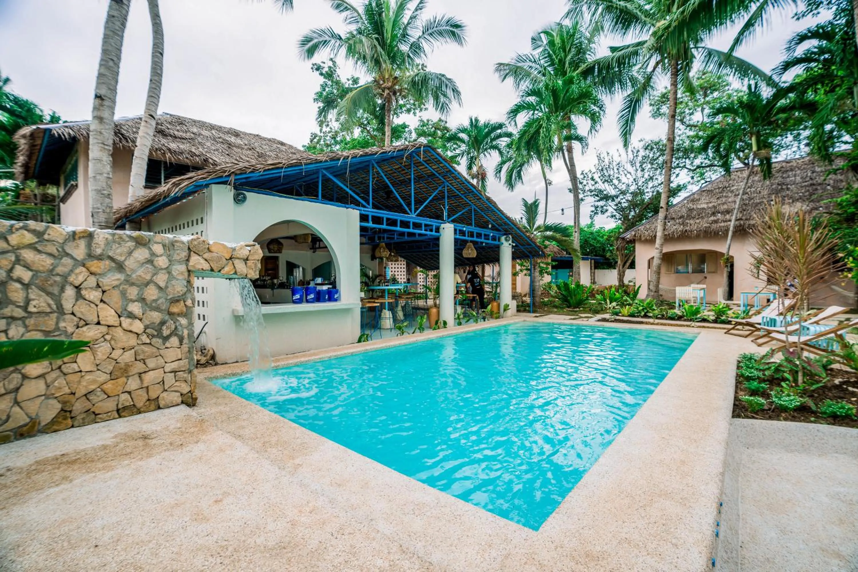 Pool view in Mad Monkey Panglao