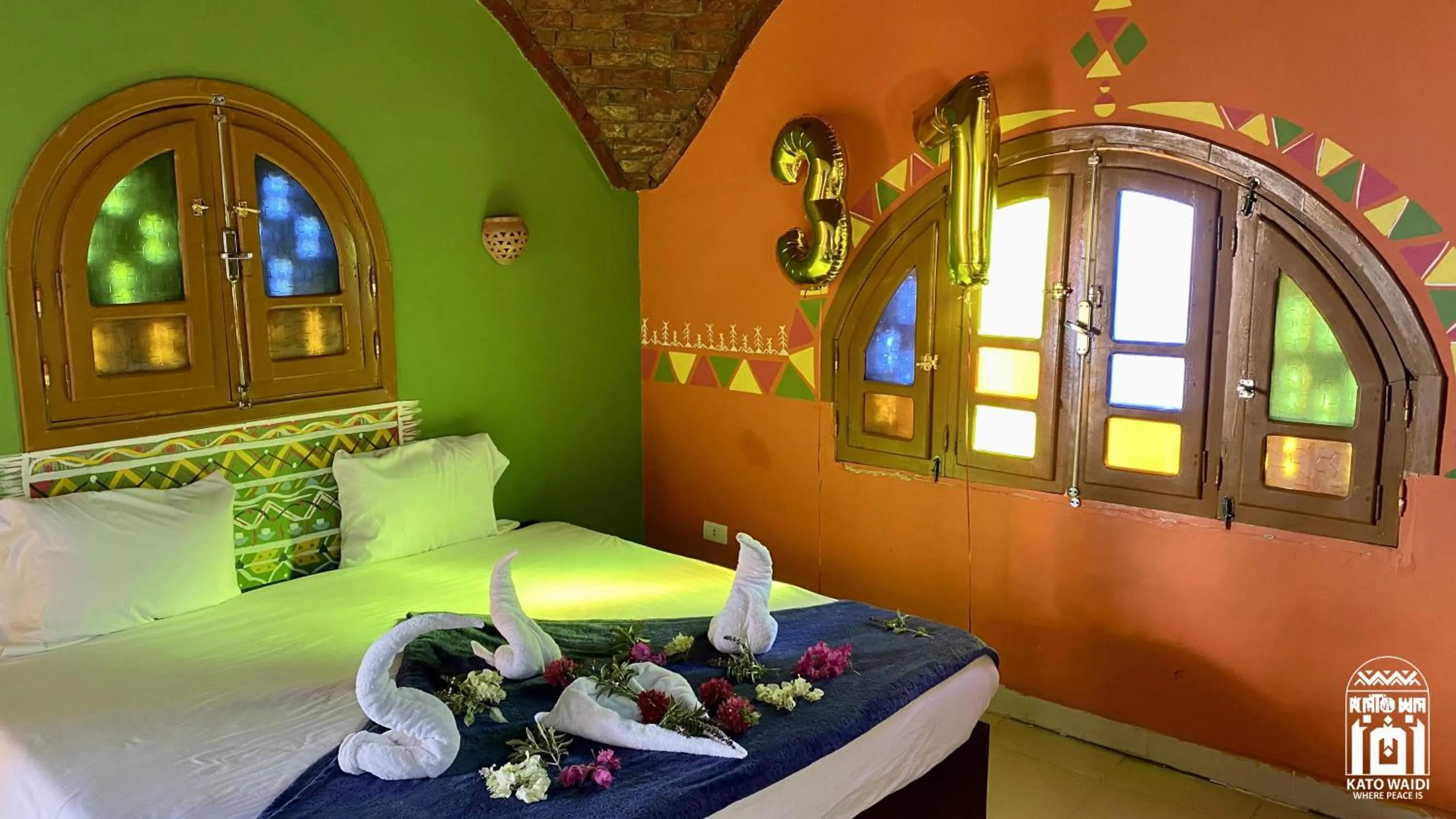 Decorative detail, Bed in Kato Waidi Nubian Resort