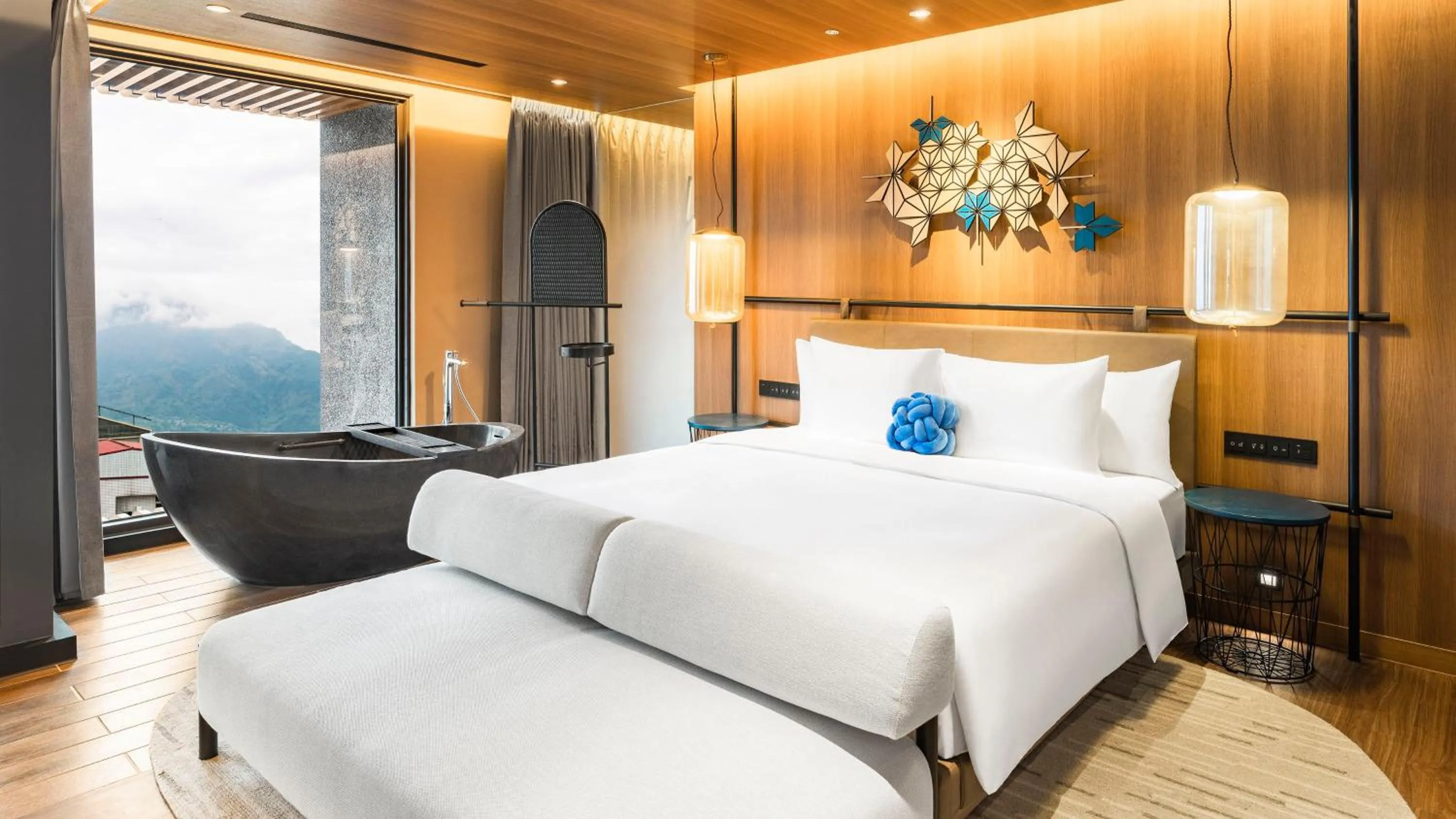 Photo of the whole room, Bed in Hotel Indigo Alishan by IHG