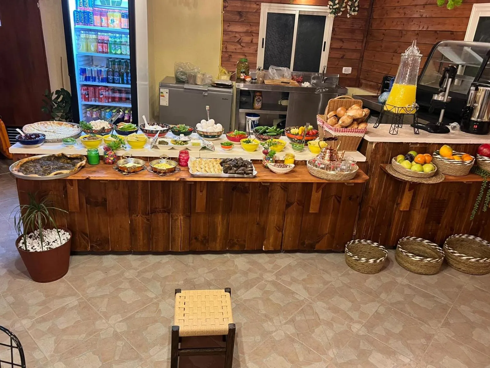 Buffet breakfast in Seedi Yousef Hostel & Cafe