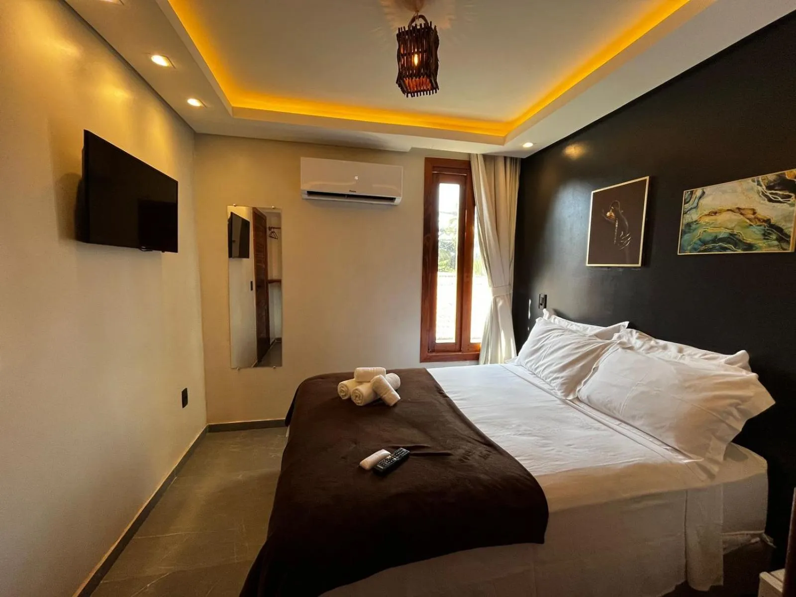 Bed in Milos Hotel Icaraizinho