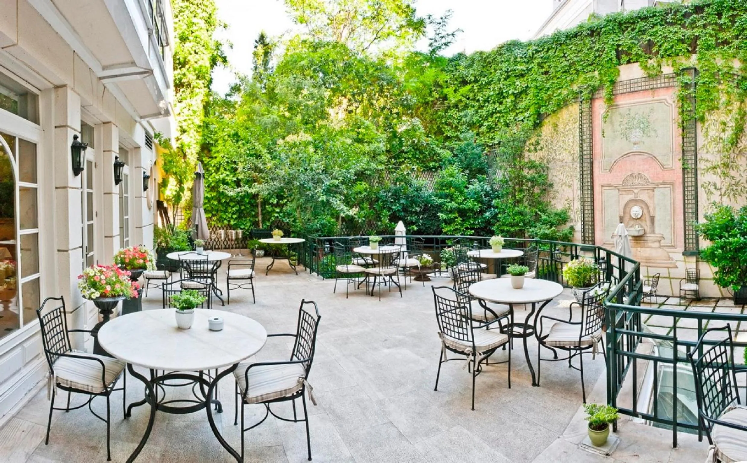 Patio in Relais & Châteaux Hotel Orfila