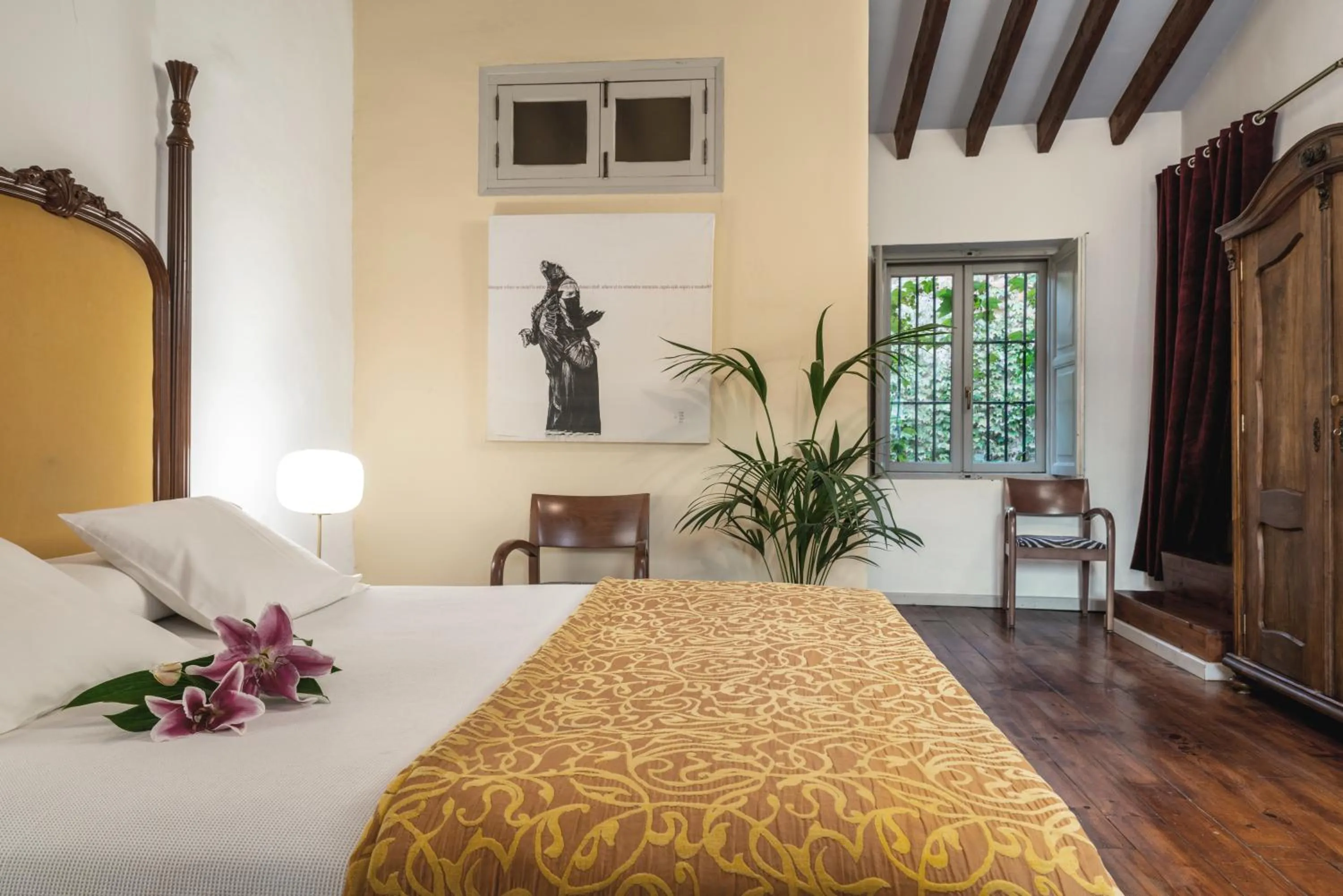 Bed in Art Boutique Hotel Chamarel