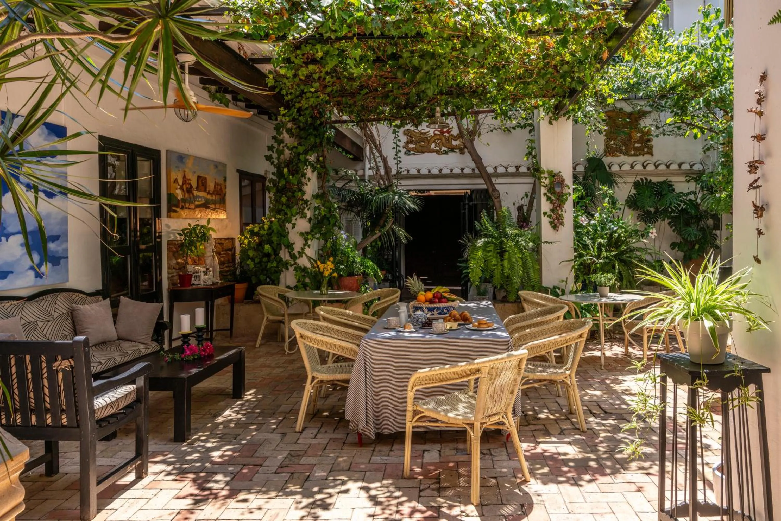 Patio in Art Boutique Hotel Chamarel