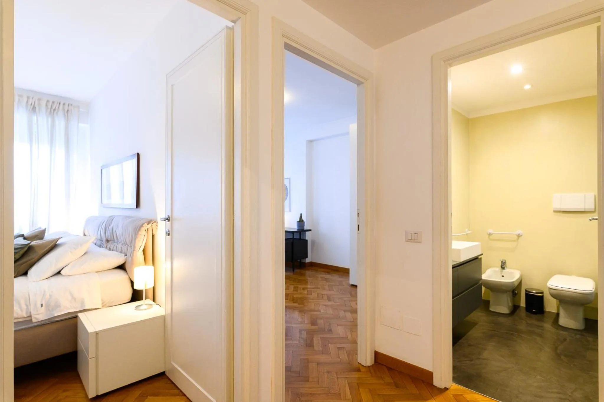 Bathroom, Bed in Peaceful Penthouse with Garage by NDP rent