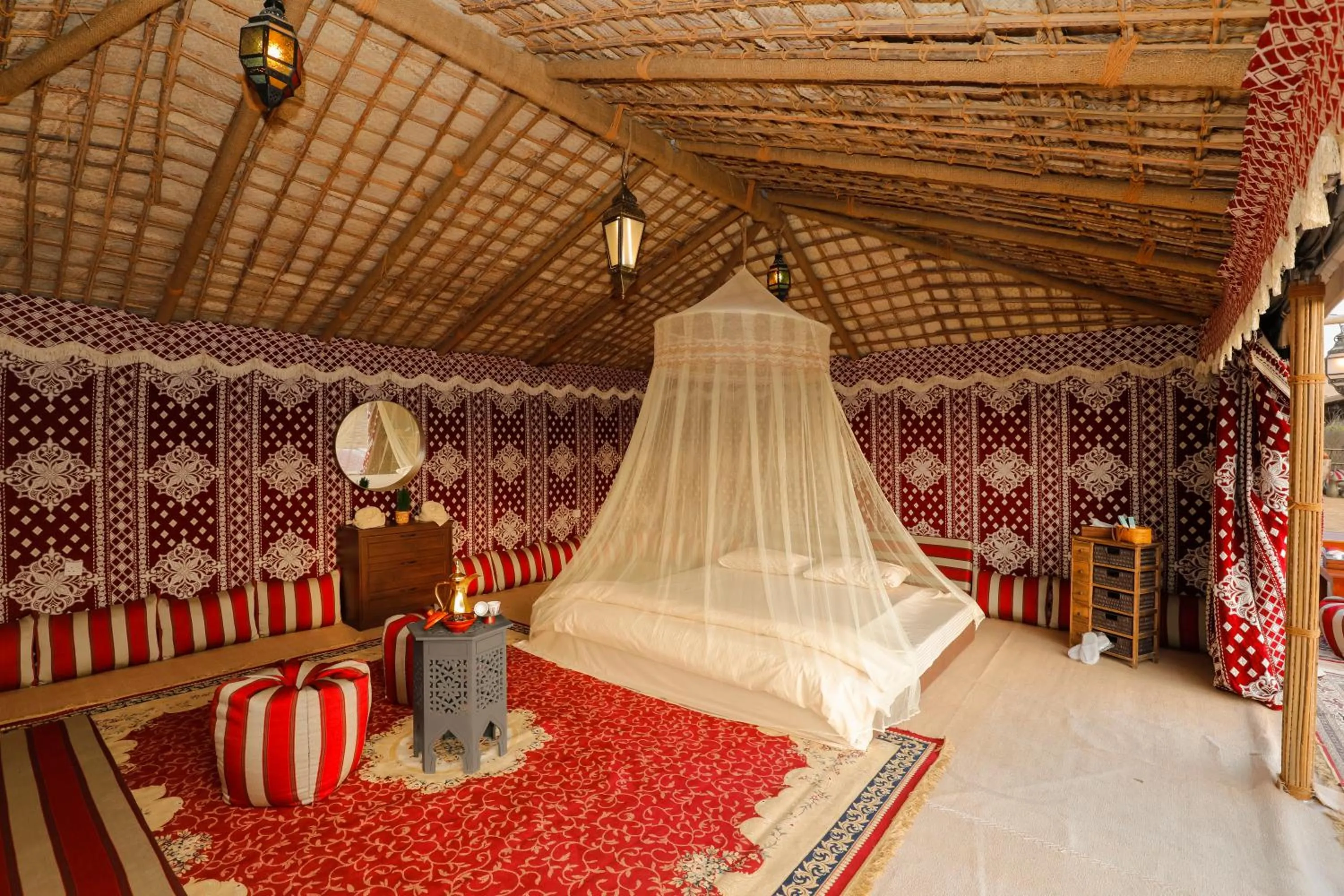 Bed in Al Khayma Camp "Elite Glamping & Dining in Experience"