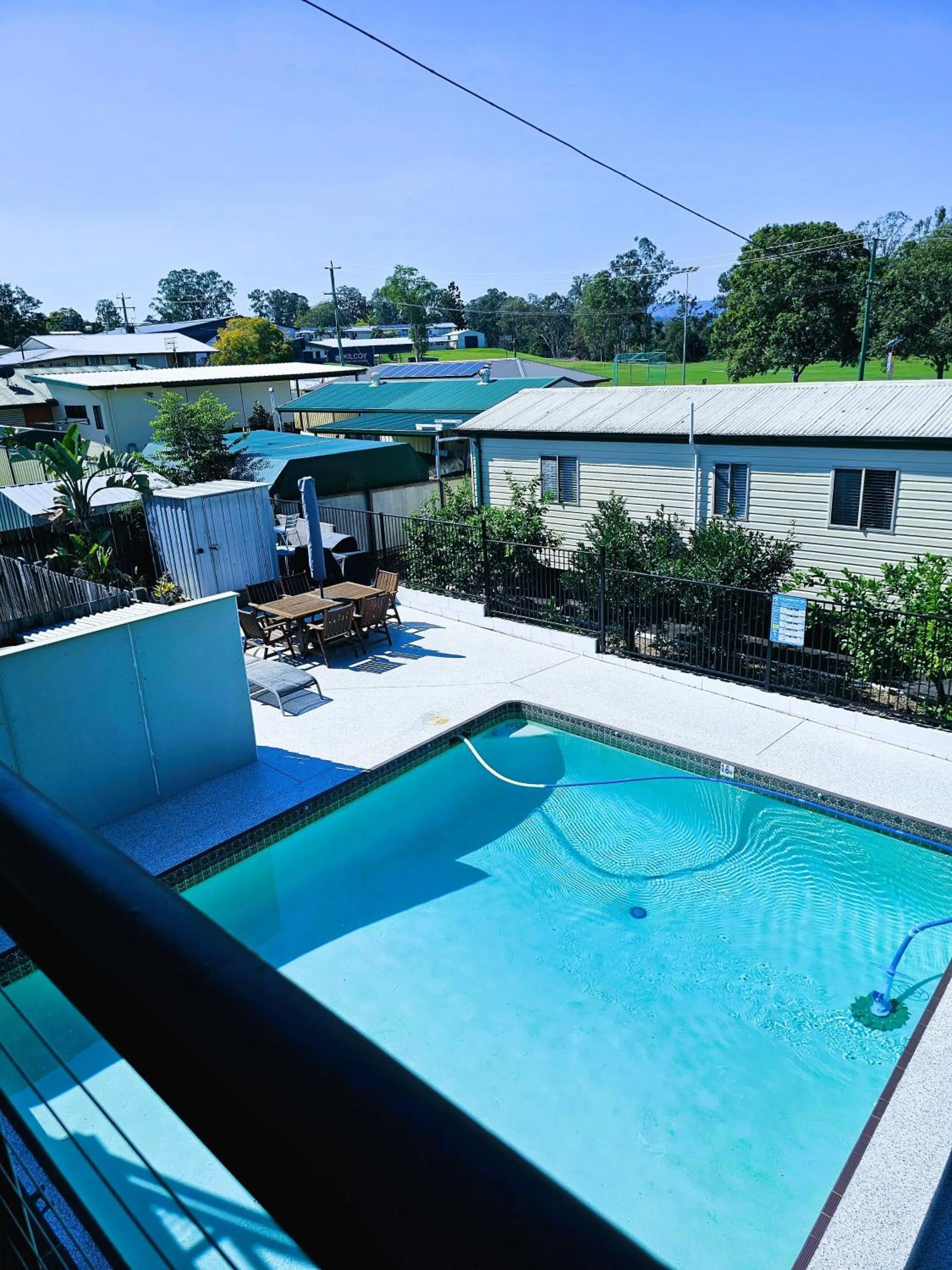 Pool view in Kilcoy Motel