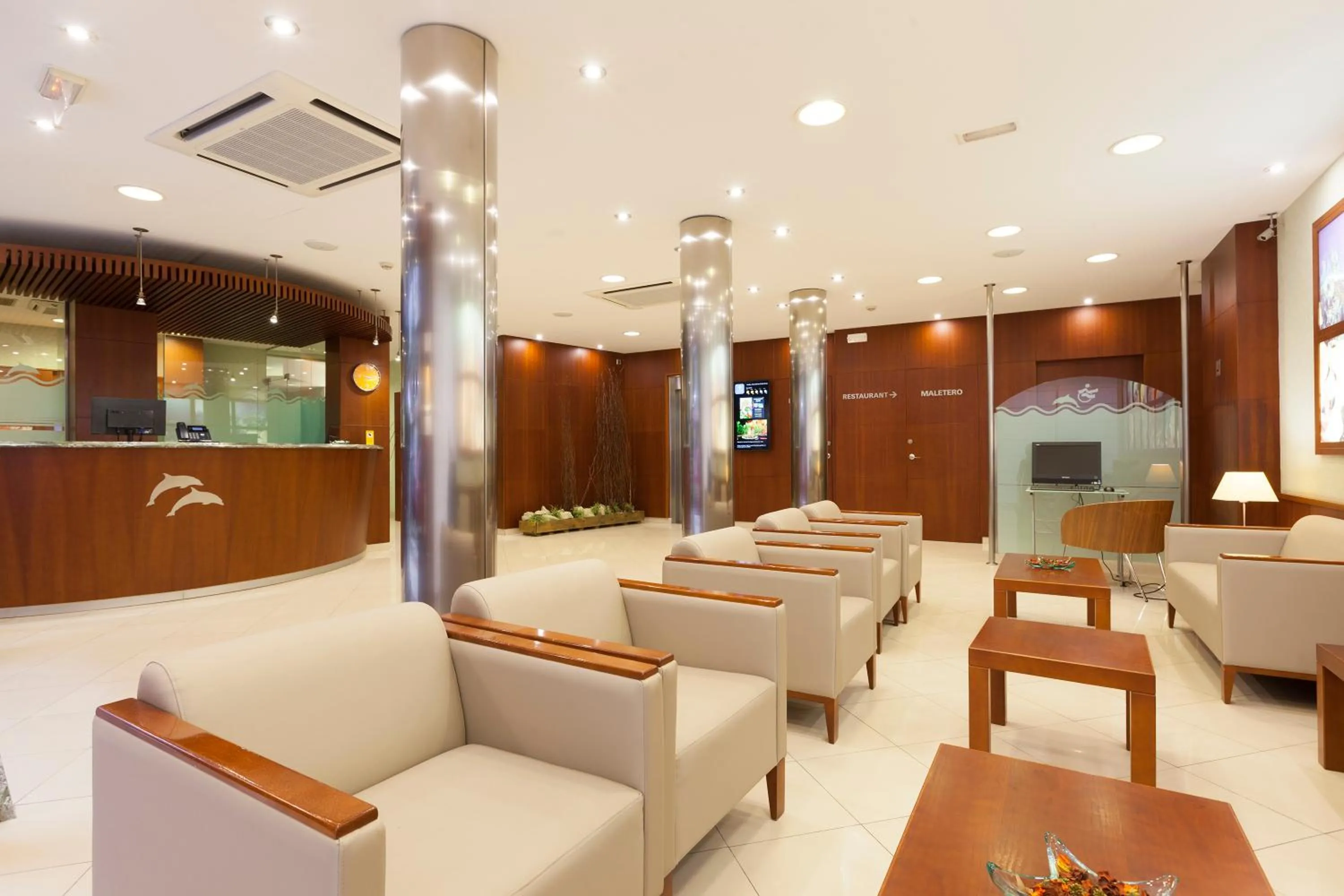 Lobby or reception in Hotel Delfín 4 Sup