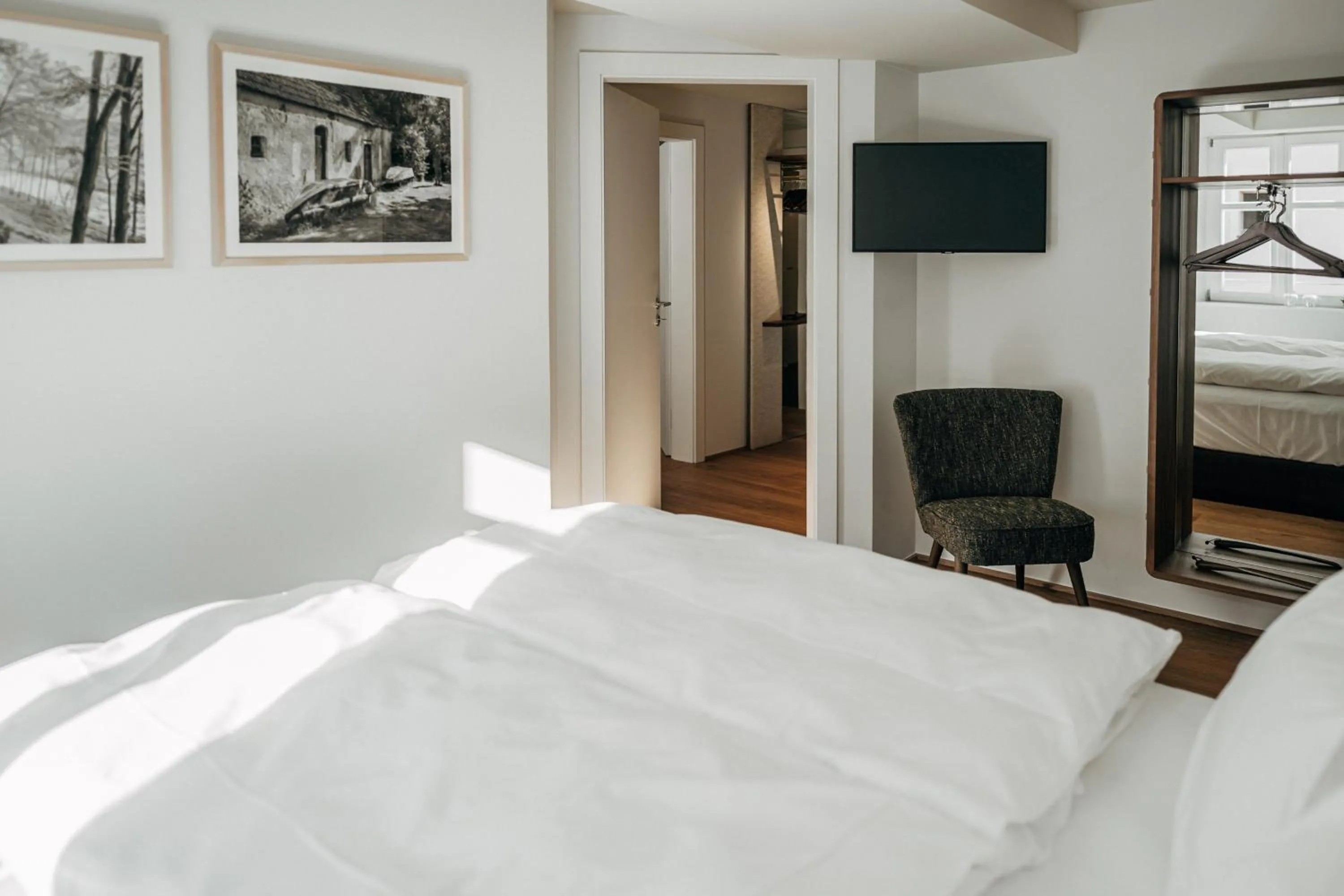 Bedroom, Bed in Bootshaus Amberg