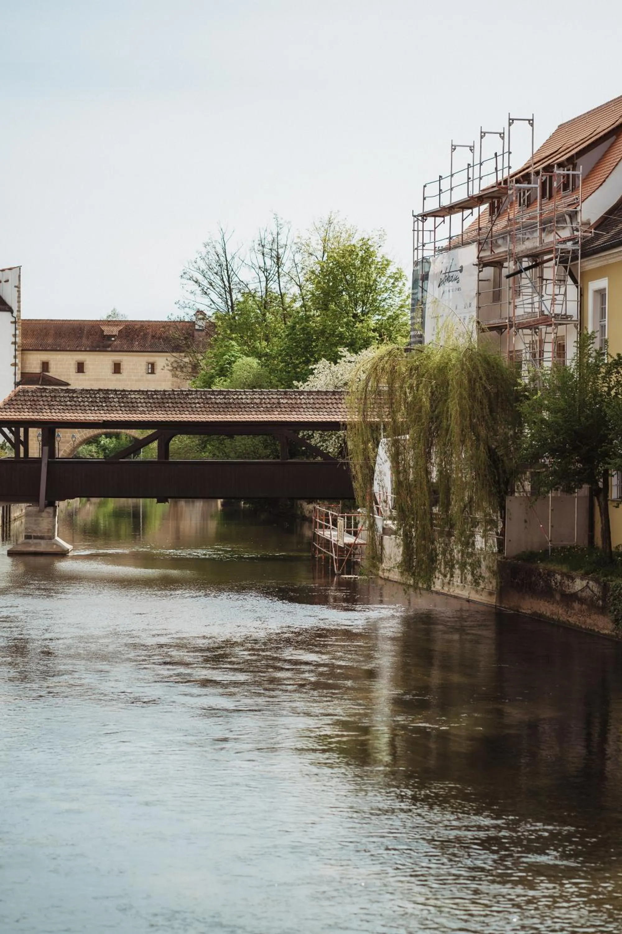 River view in Bootshaus Amberg