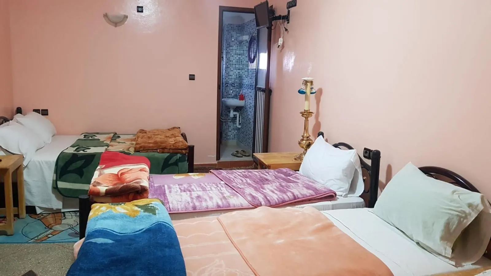 Bed in Hôtel Restaurant BOUGAFER