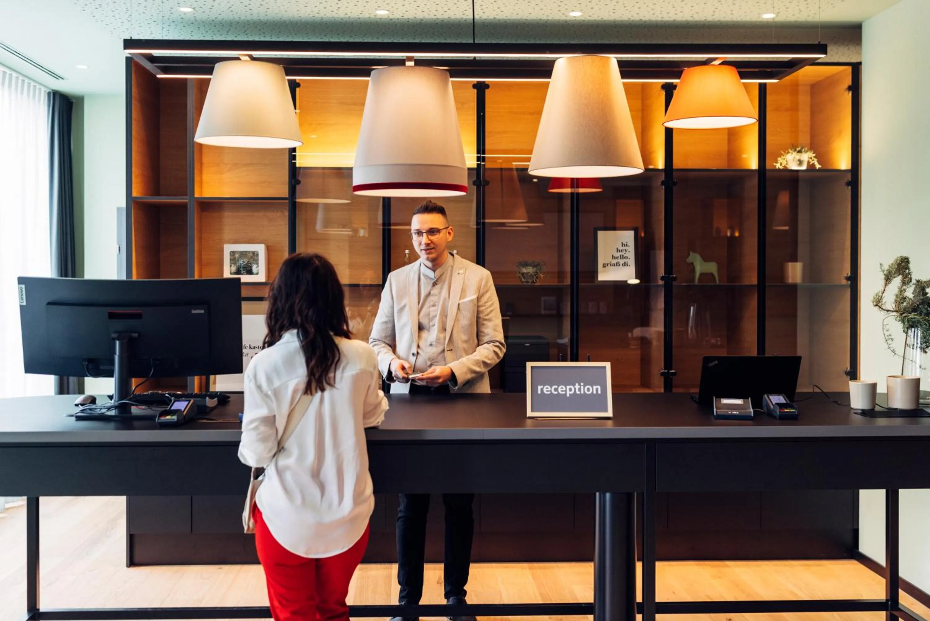 Lobby or reception in harry's home Villach hotel & apartments