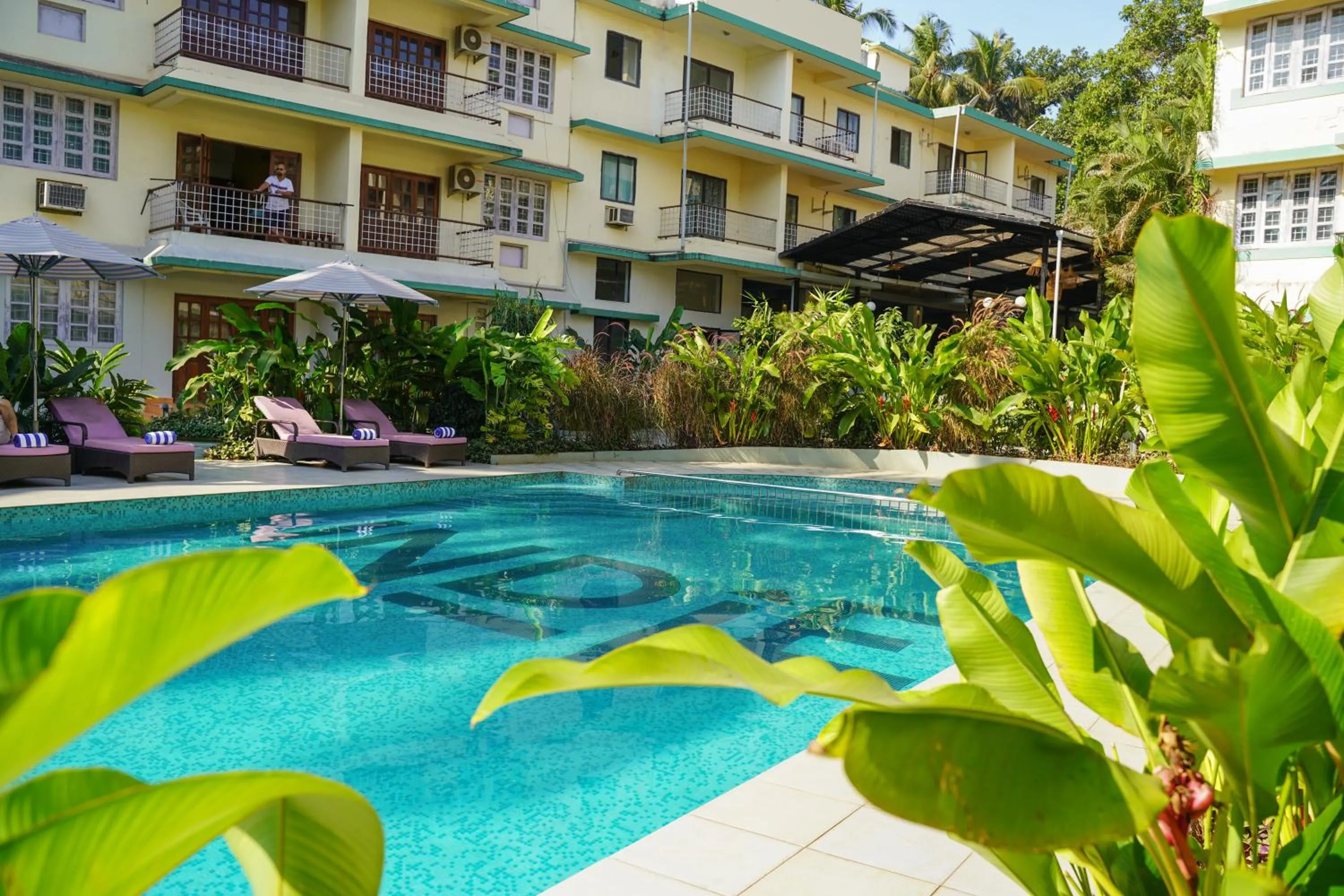 Pool view in Indie Stays Goa