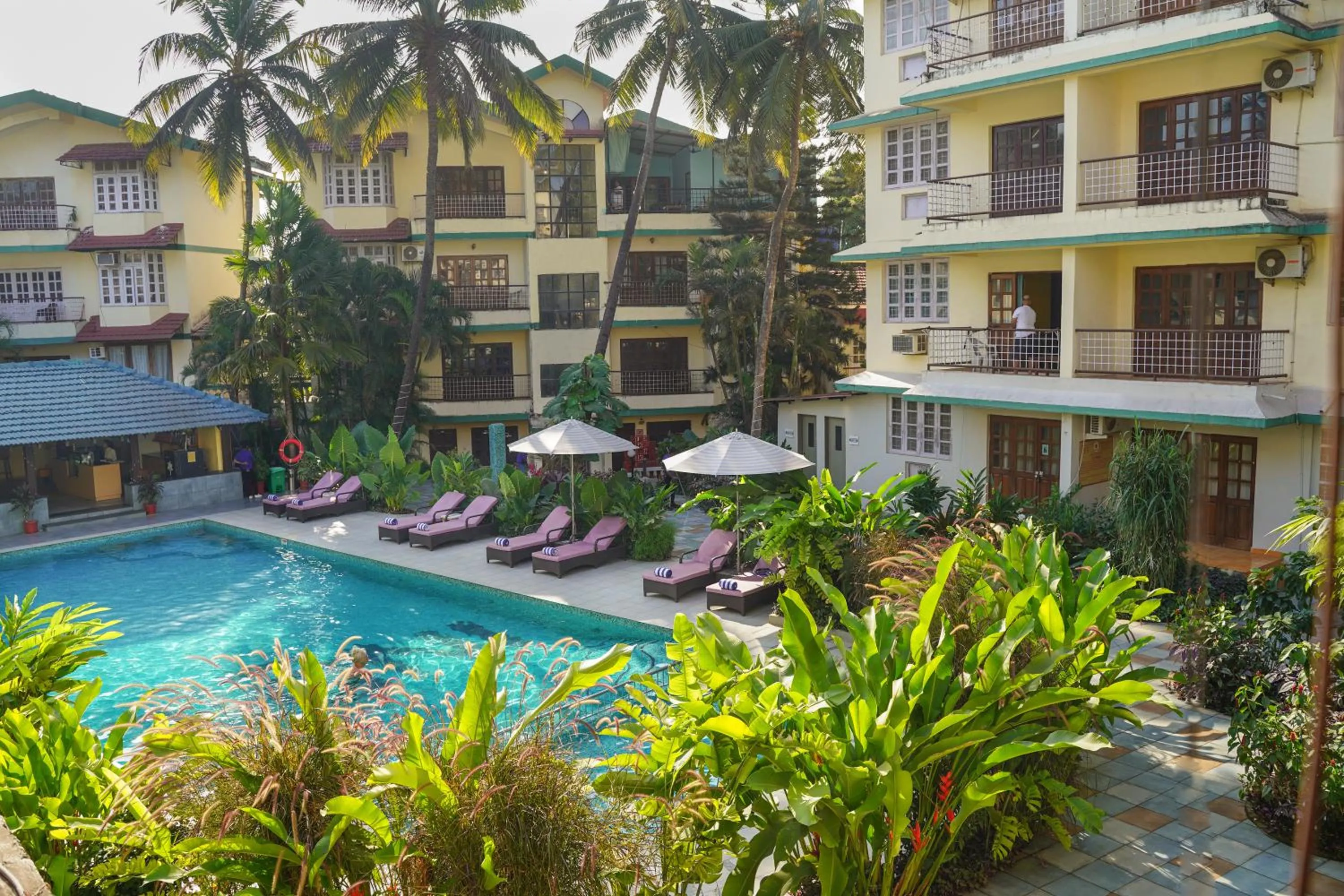 Pool view in Indie Stays Goa