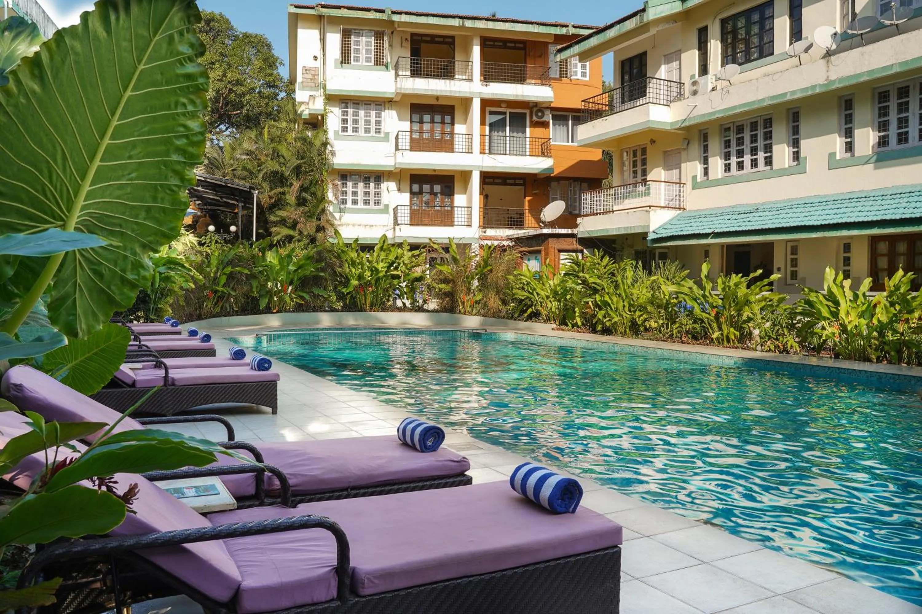 Pool view in Indie Stays Goa