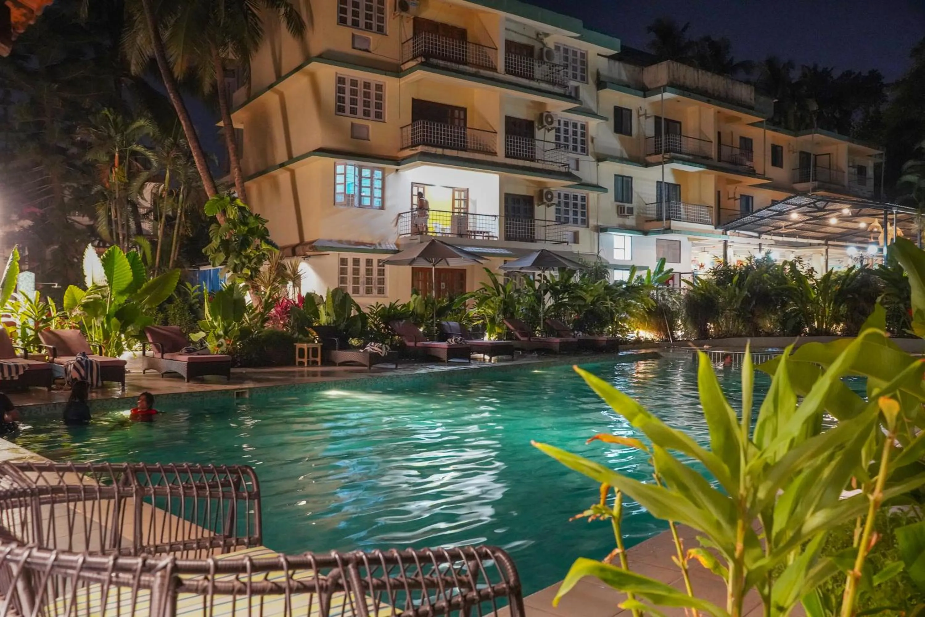 Pool view in Indie Stays Goa