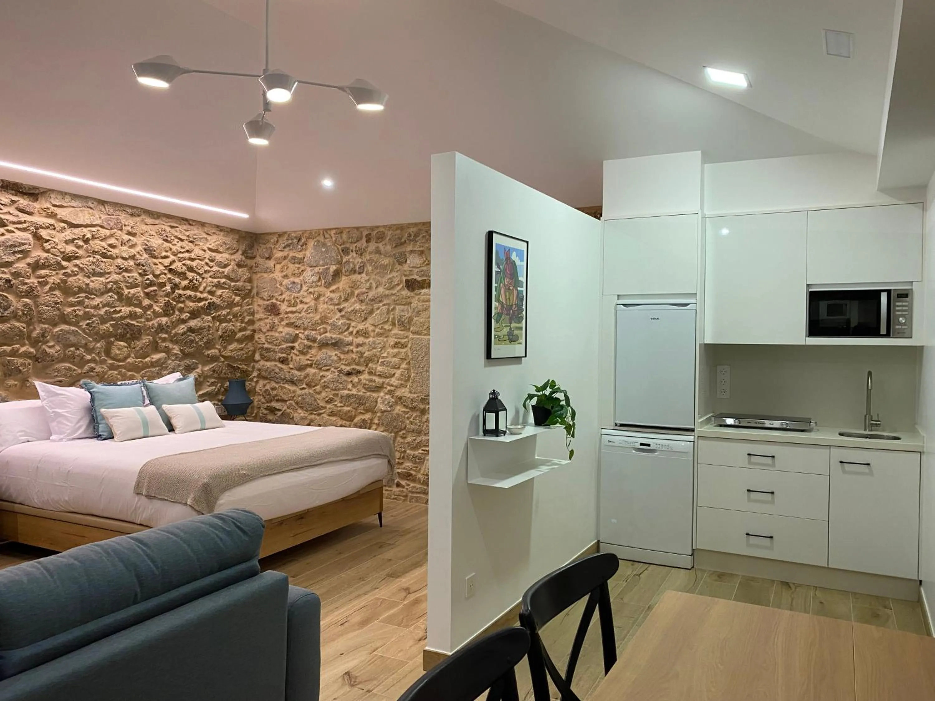 Kitchen or kitchenette, Bed in Morada Atlántica