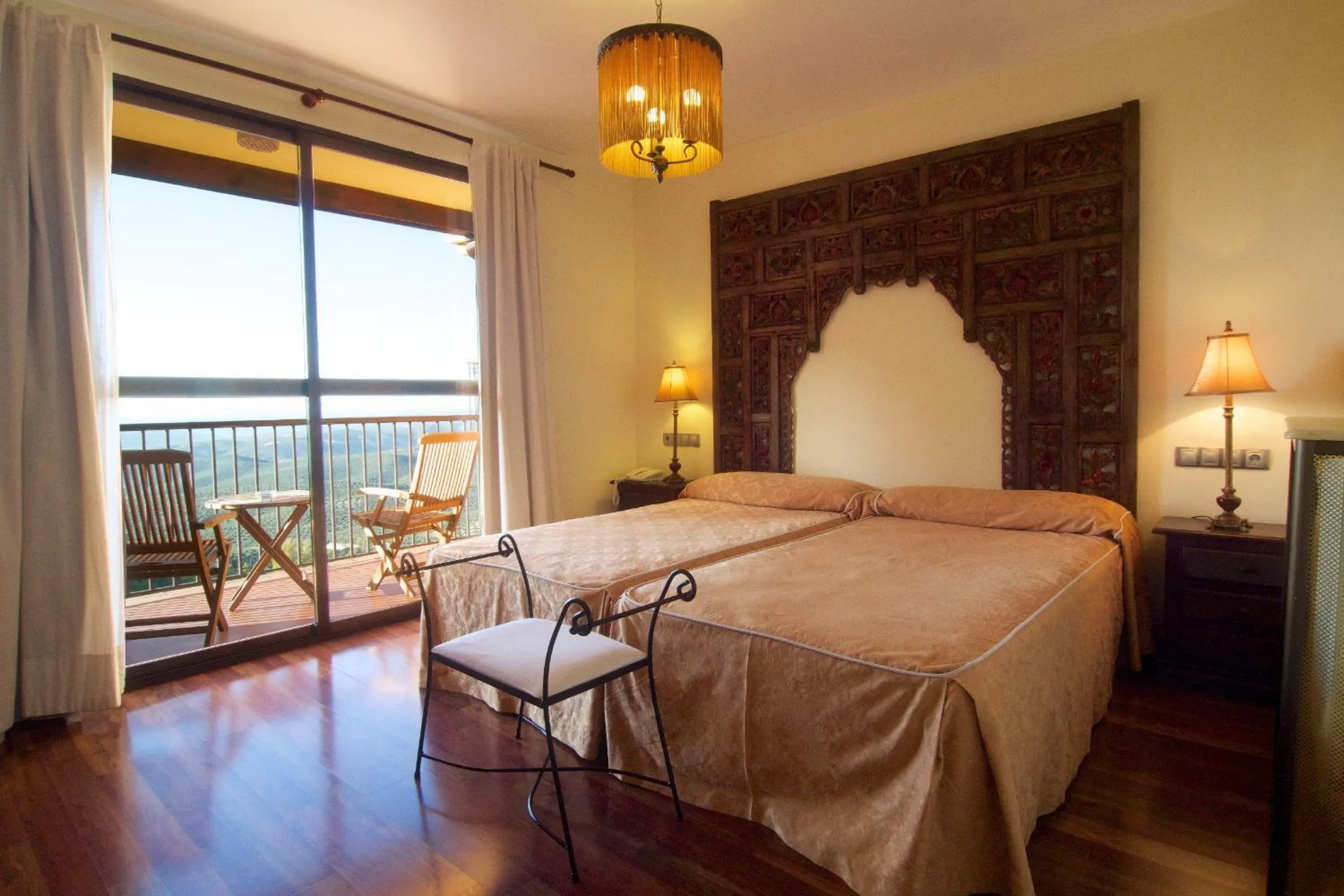 View (from property/room), Bed in Hotel & Spa Sierra de Cazorla 4*