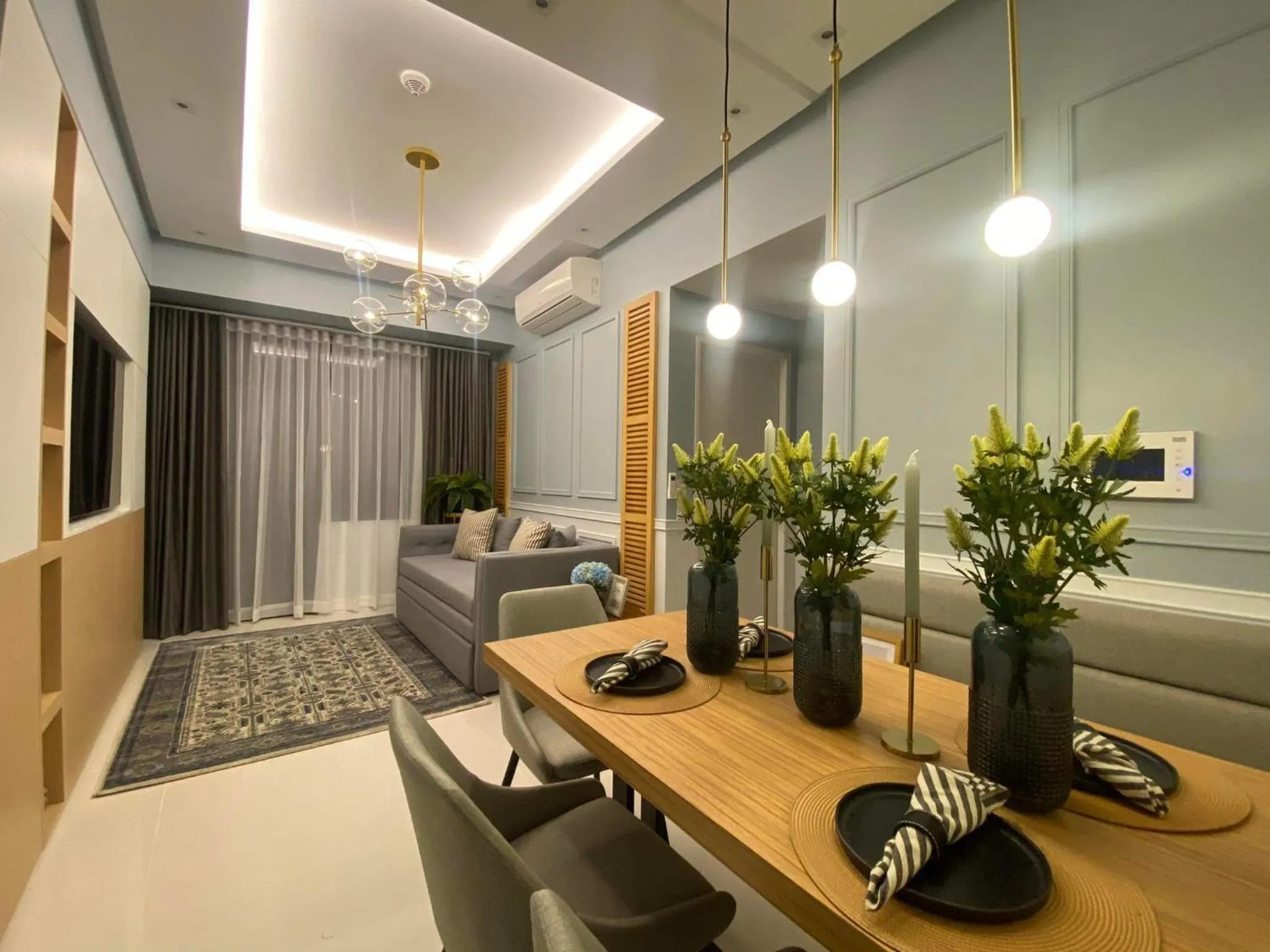 Living room in The Florence at McKinley Hill
