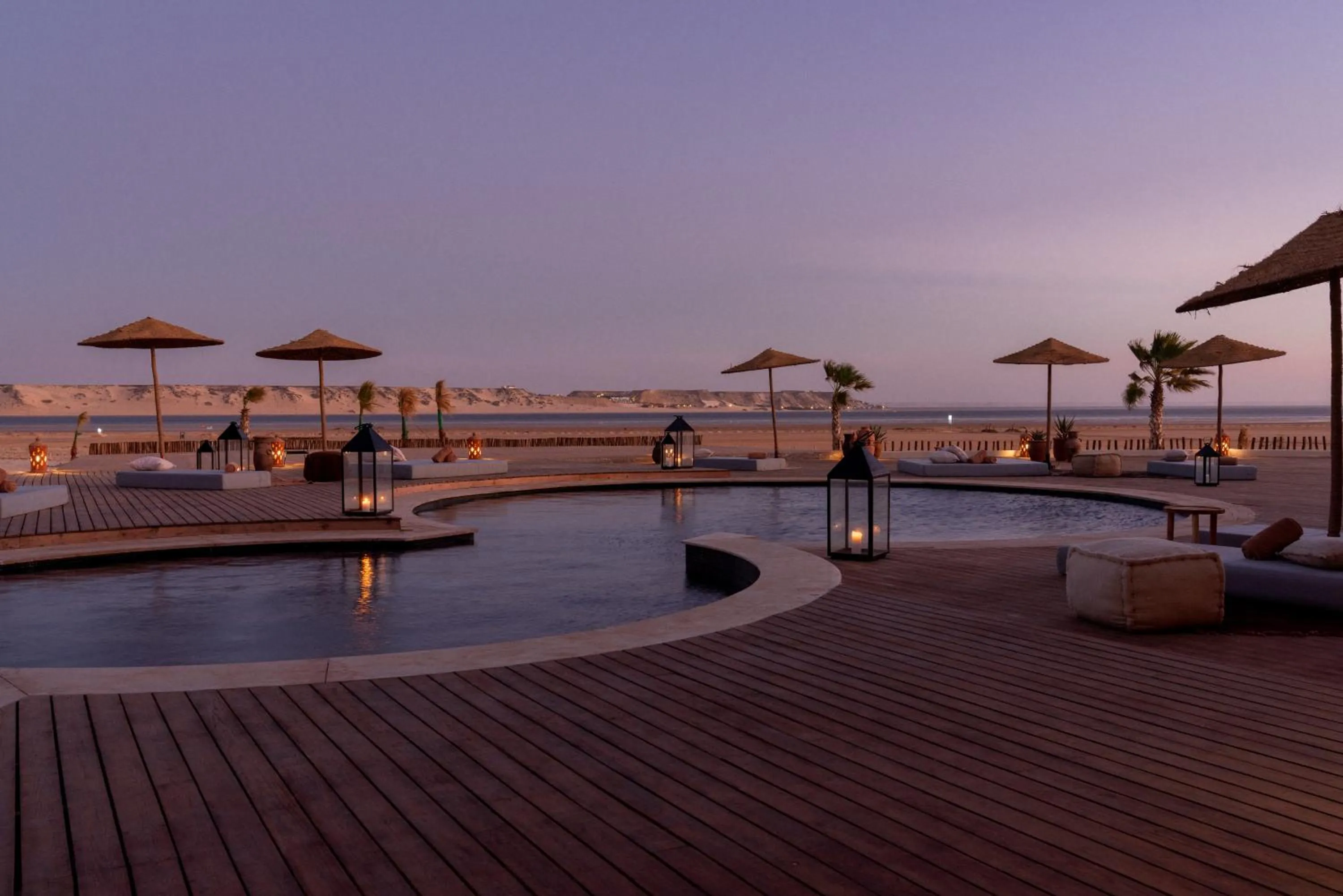 Pool view in Caravan Dakhla by Our Habitas