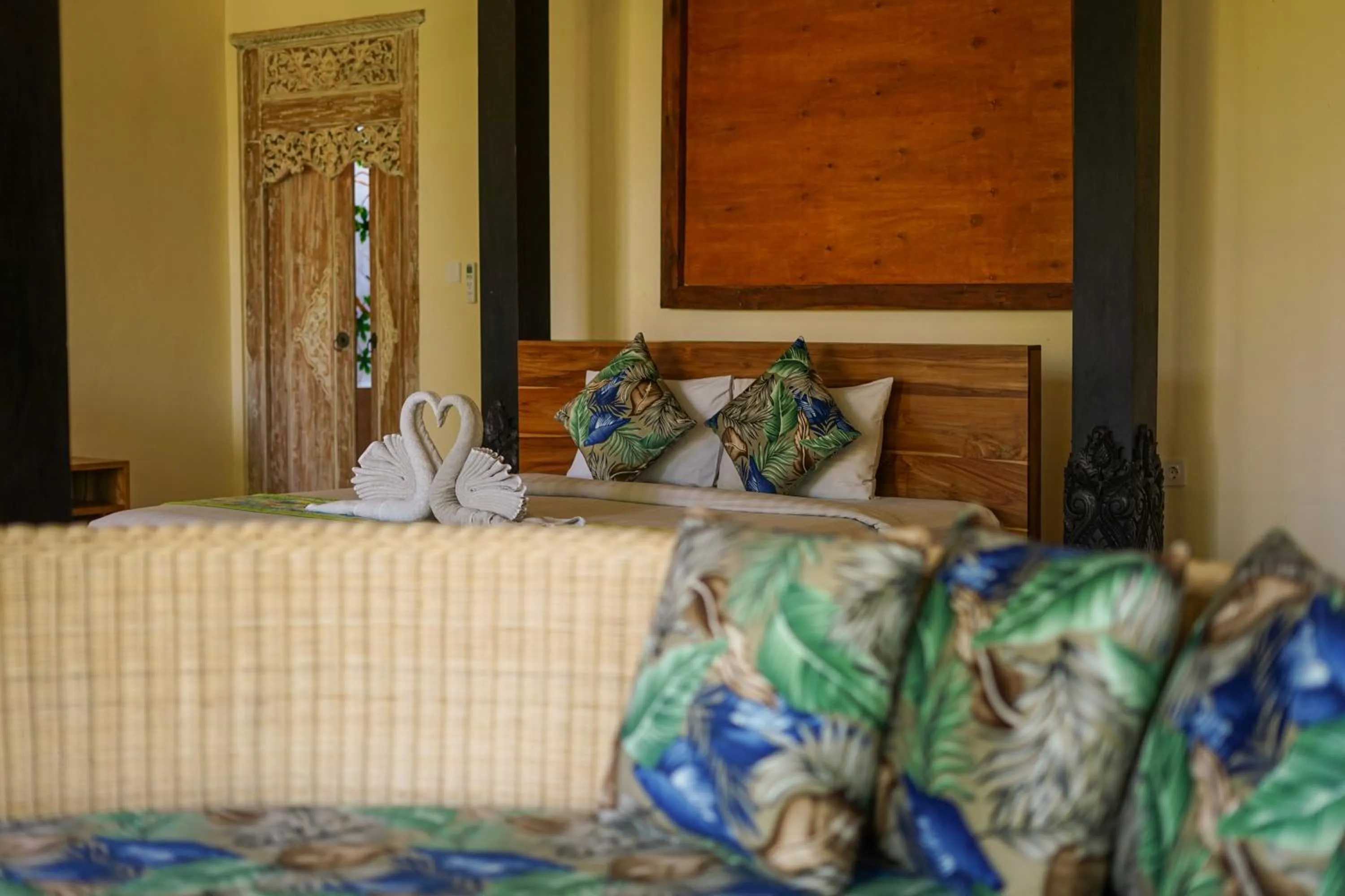 Bedroom, Bed in Green Tree House Villa Ubud