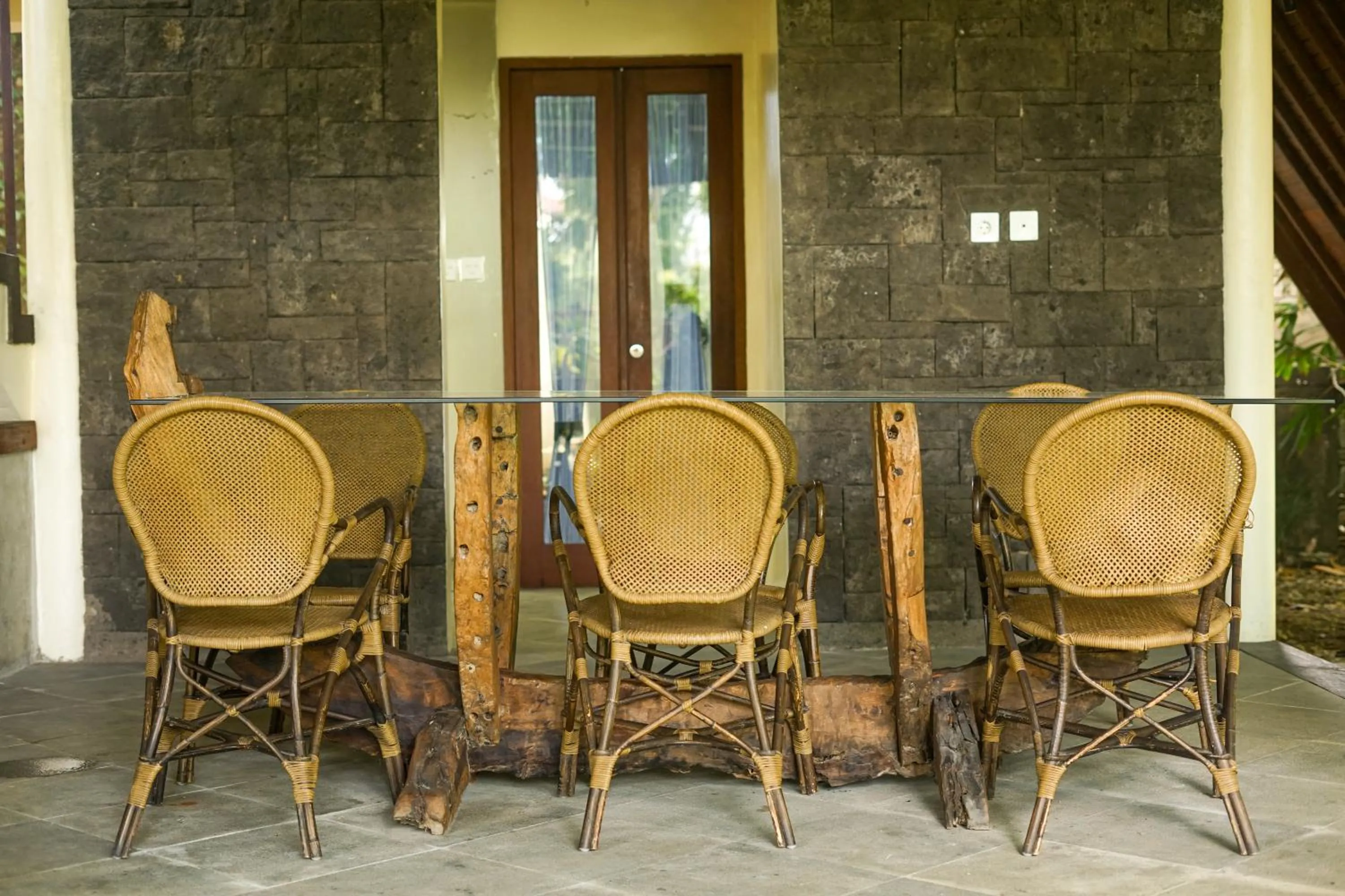Seating area in Green Tree House Villa Ubud