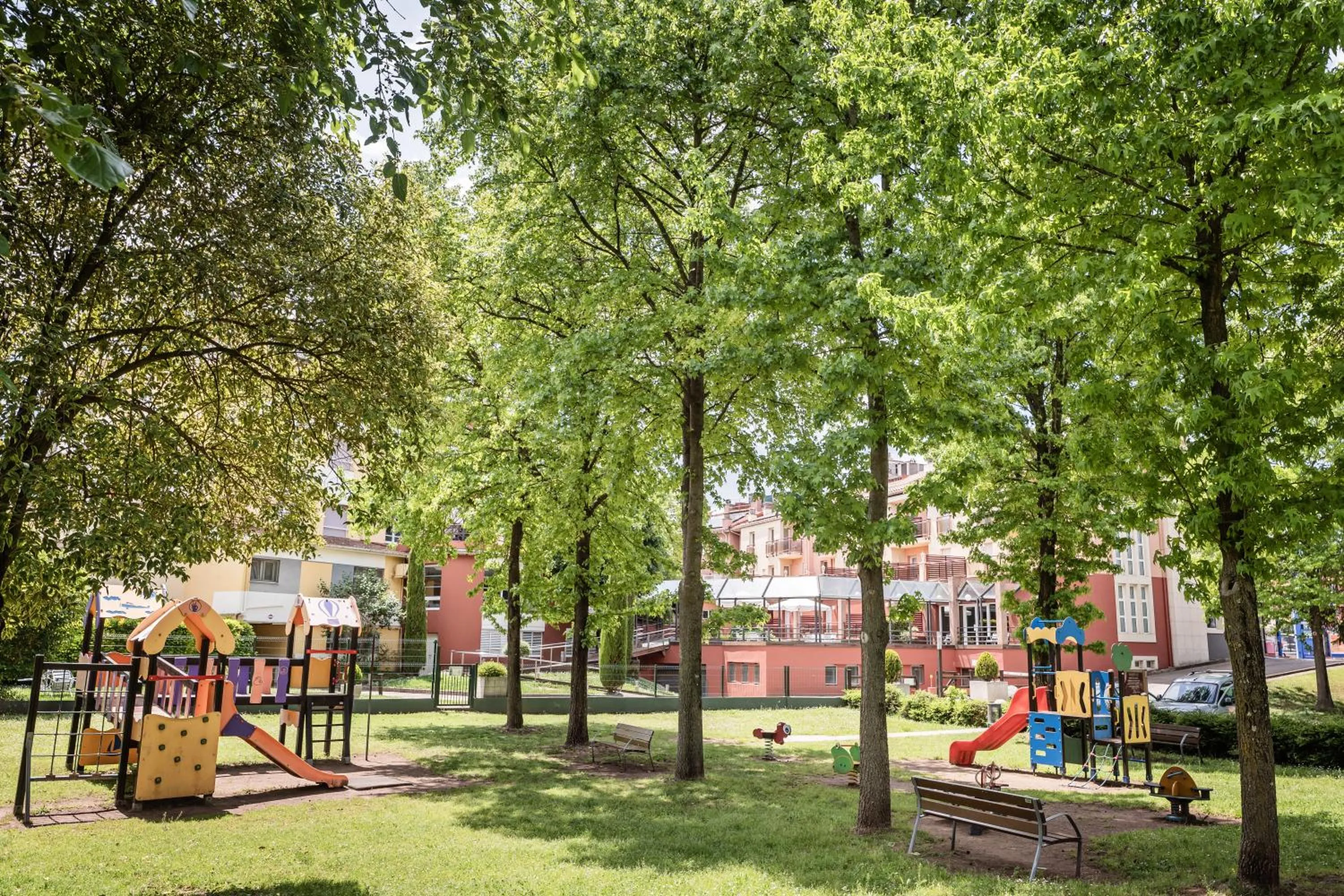 Children play ground in Hotel La Perla D'Olot
