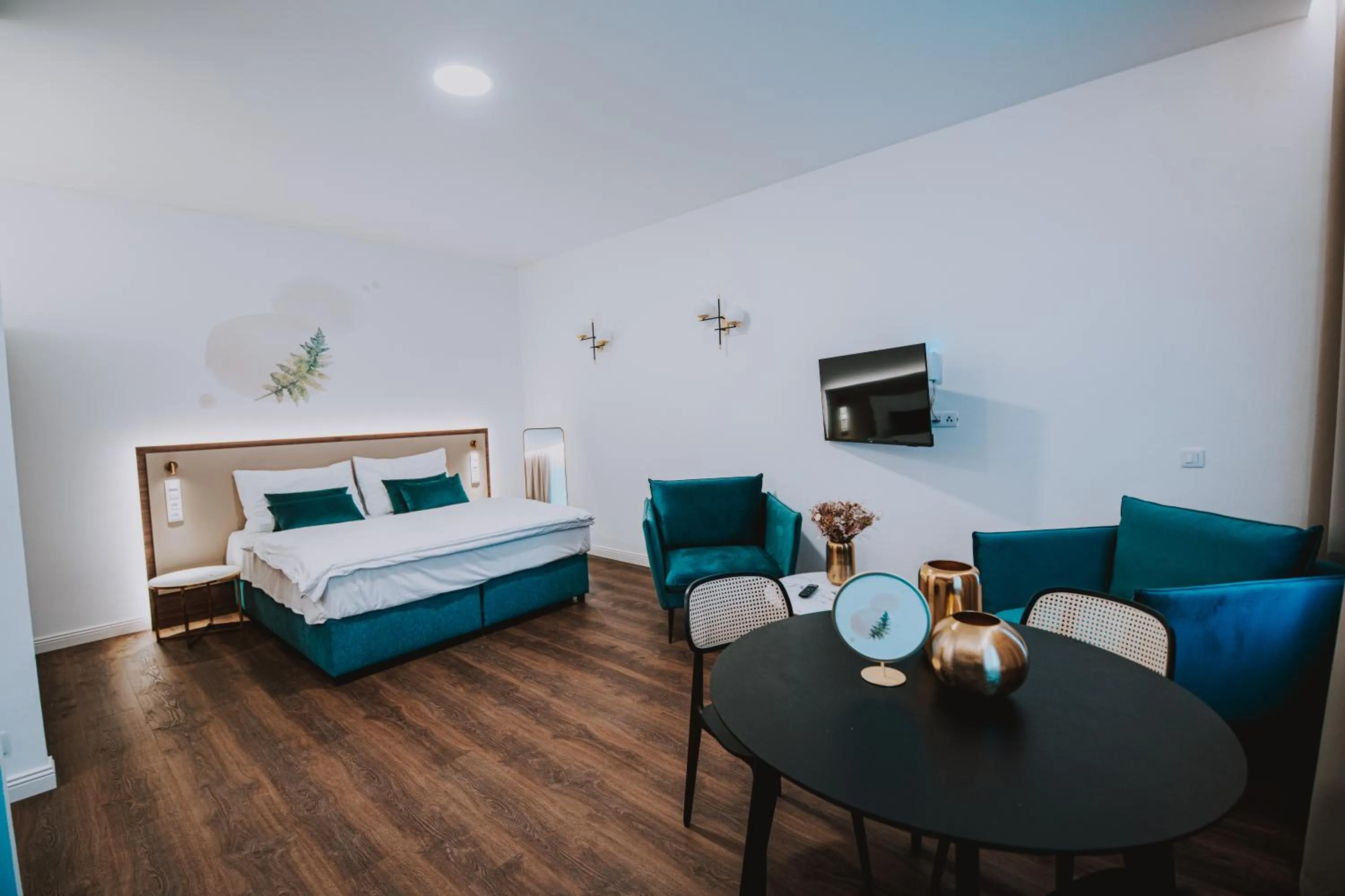 Living room, Bed in Resort Český les