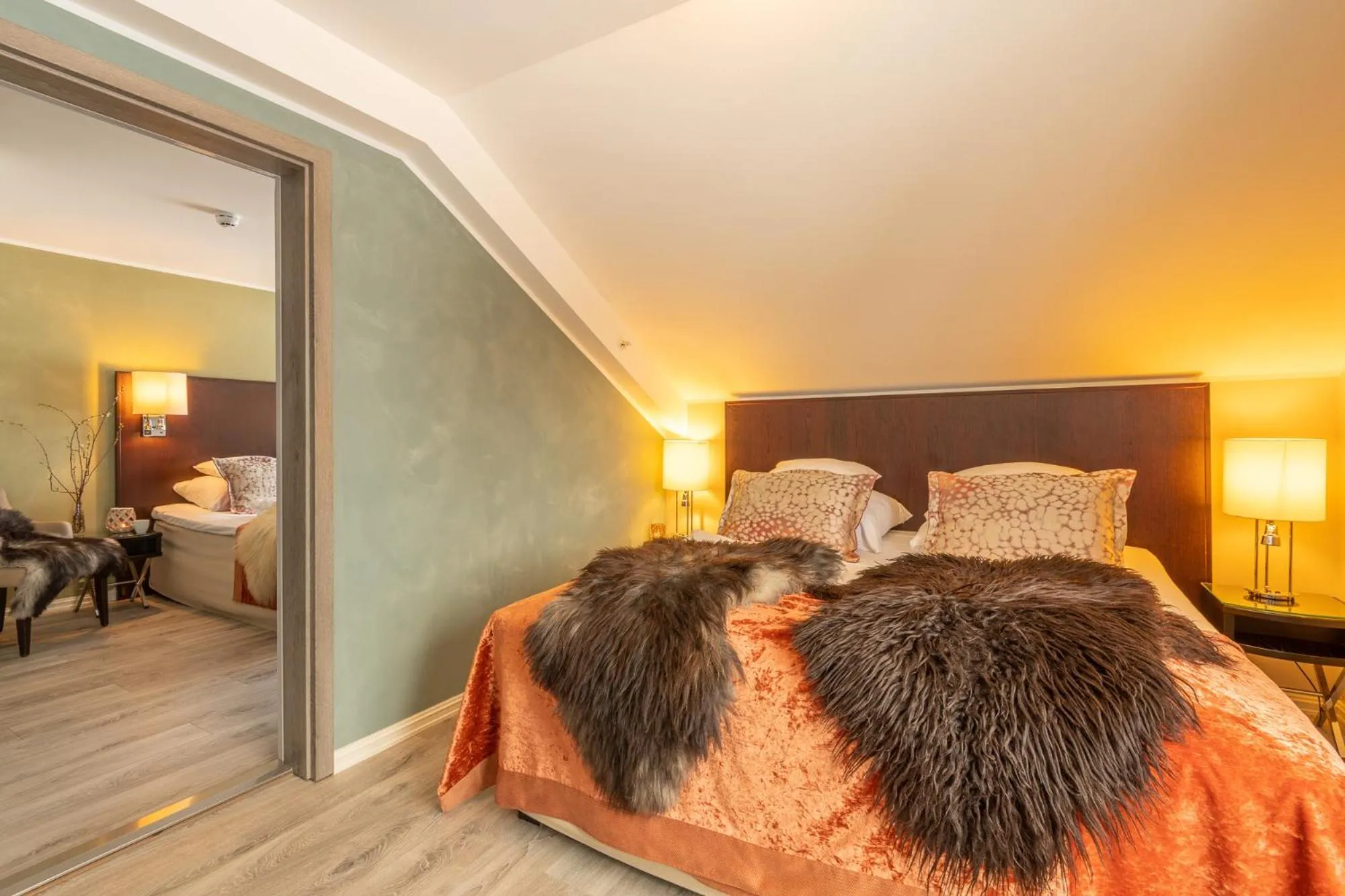 Bedroom, Bed in Skåbu Fjellhotell