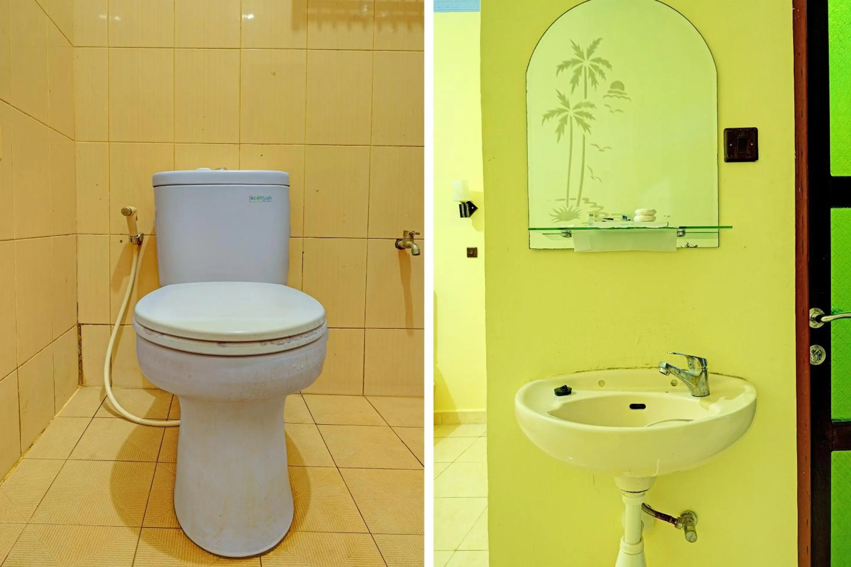 Bathroom in OYO 91973 Green Hotel Near Polsek Sabangau