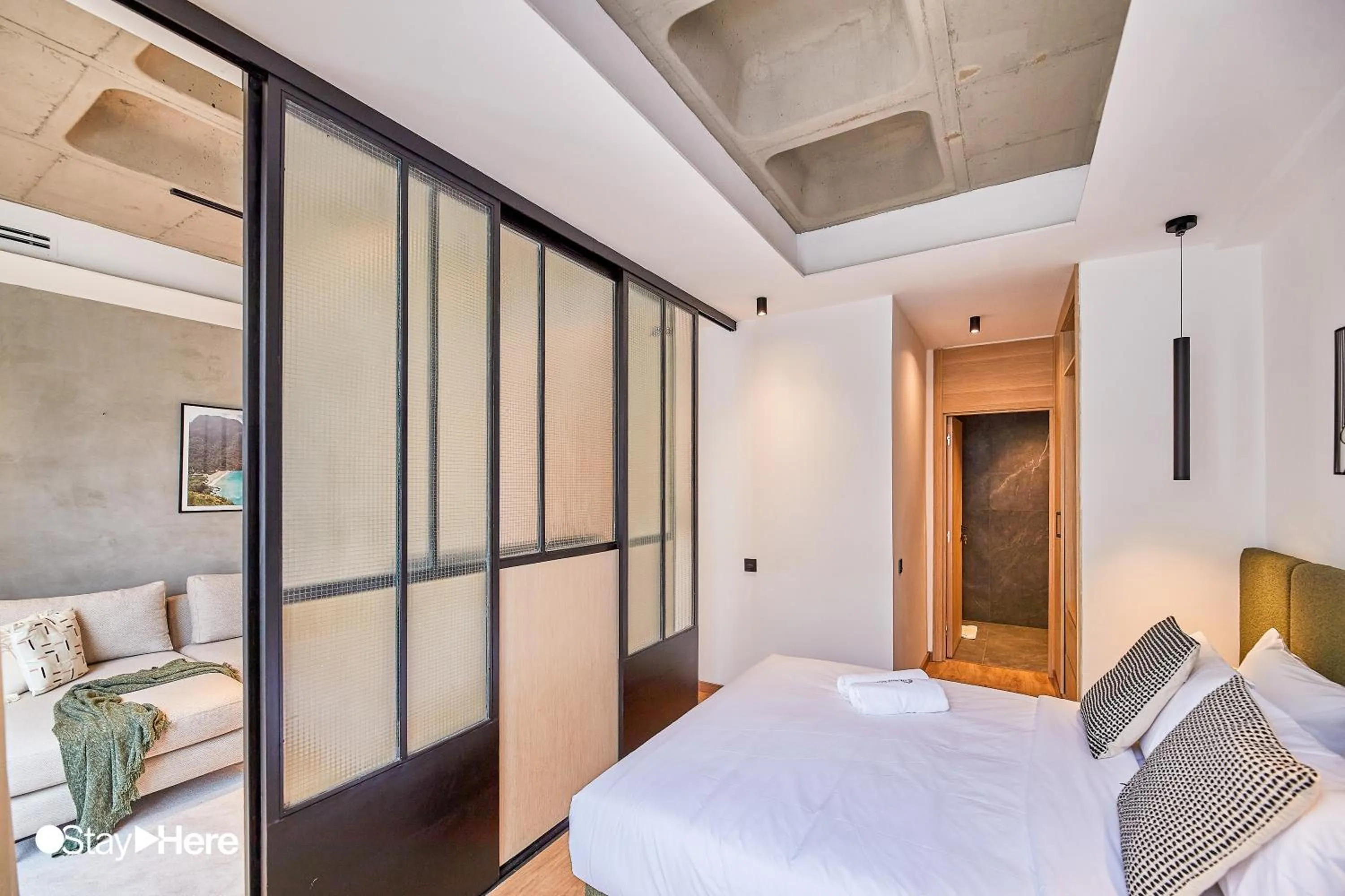 Bed in Stayhere Casablanca - Gauthier 1 - Modern Residence