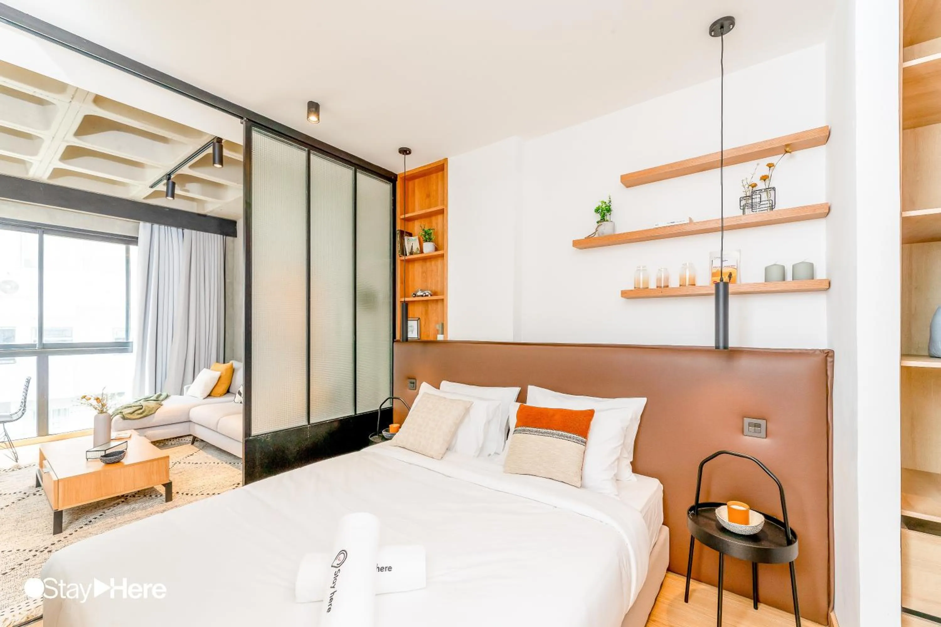 Bed in Stayhere Casablanca - Gauthier 1 - Modern Residence