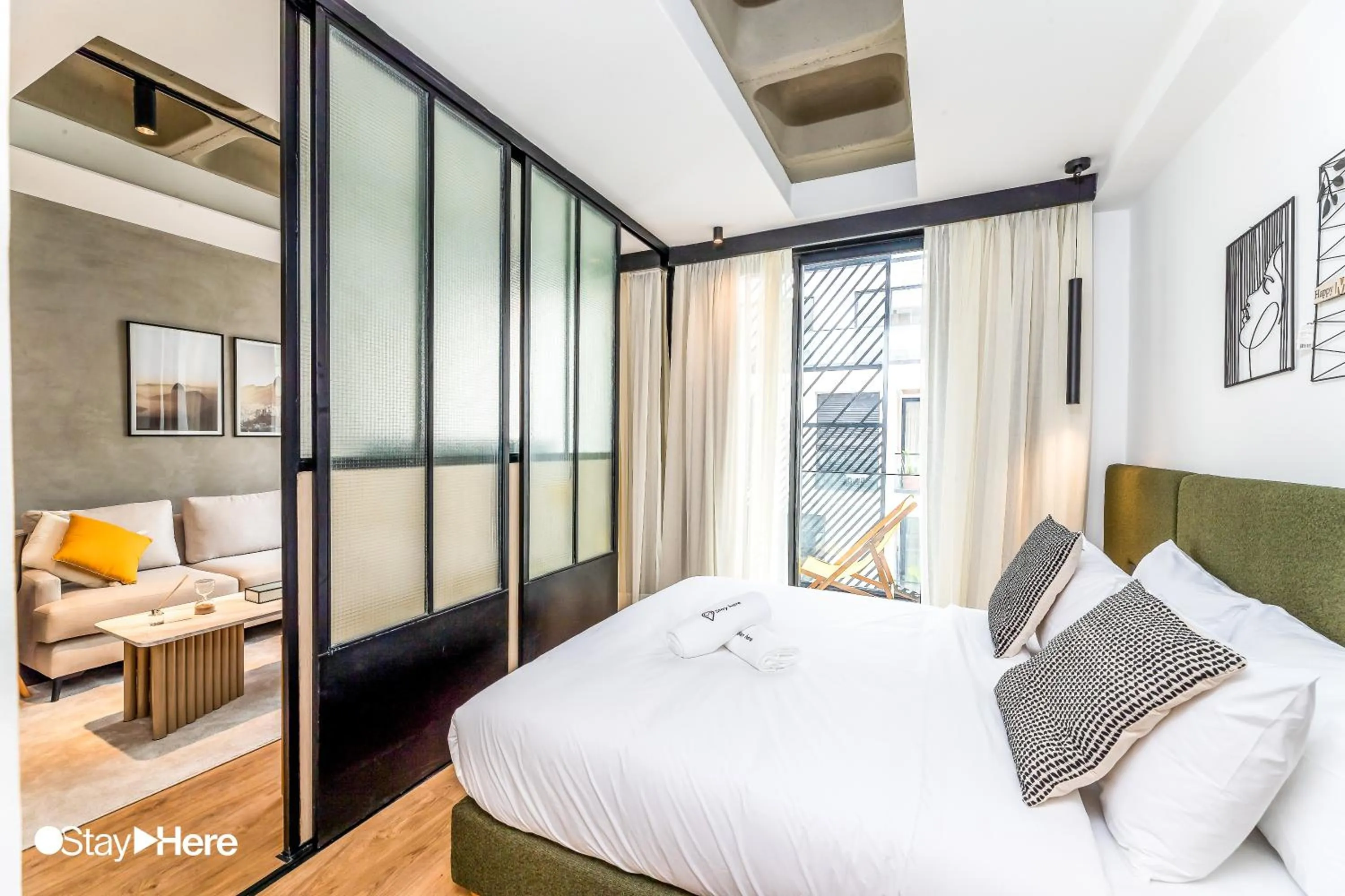 Bed in Stayhere Casablanca - Gauthier 1 - Modern Residence