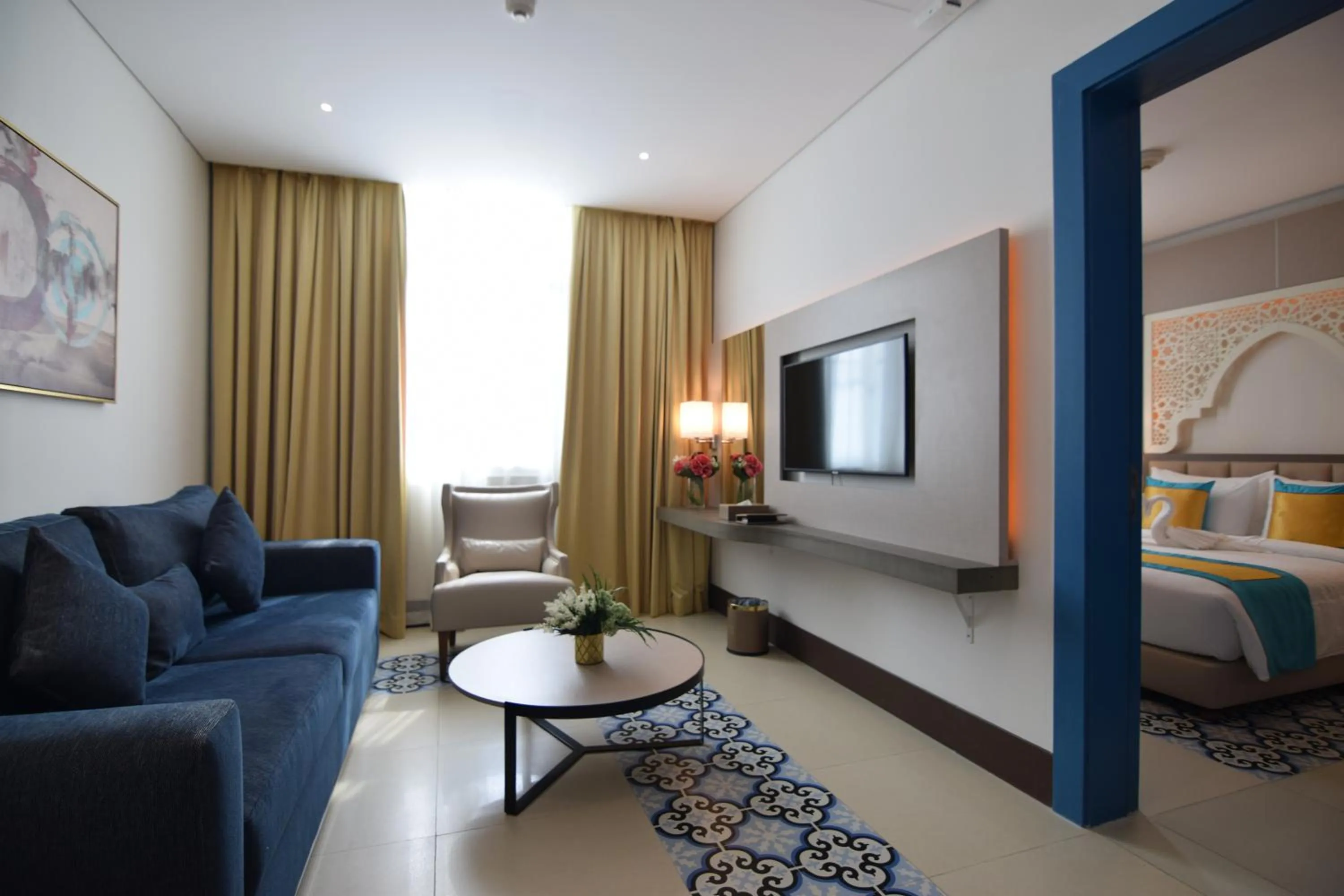 Living room, Bed in Central Inn Souq Waqif