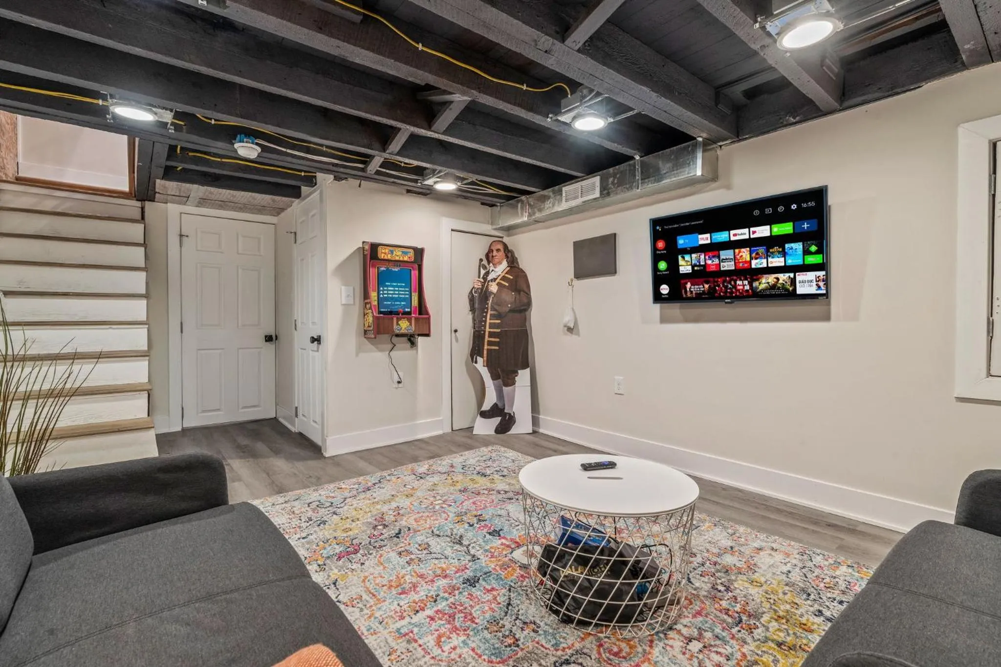 Game Room in Kid-Friendly Fishtown Family Retreat with Game Room