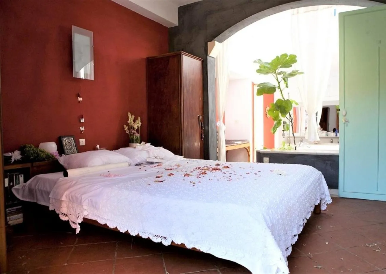 Bedroom, Bed in Villa Rodialos