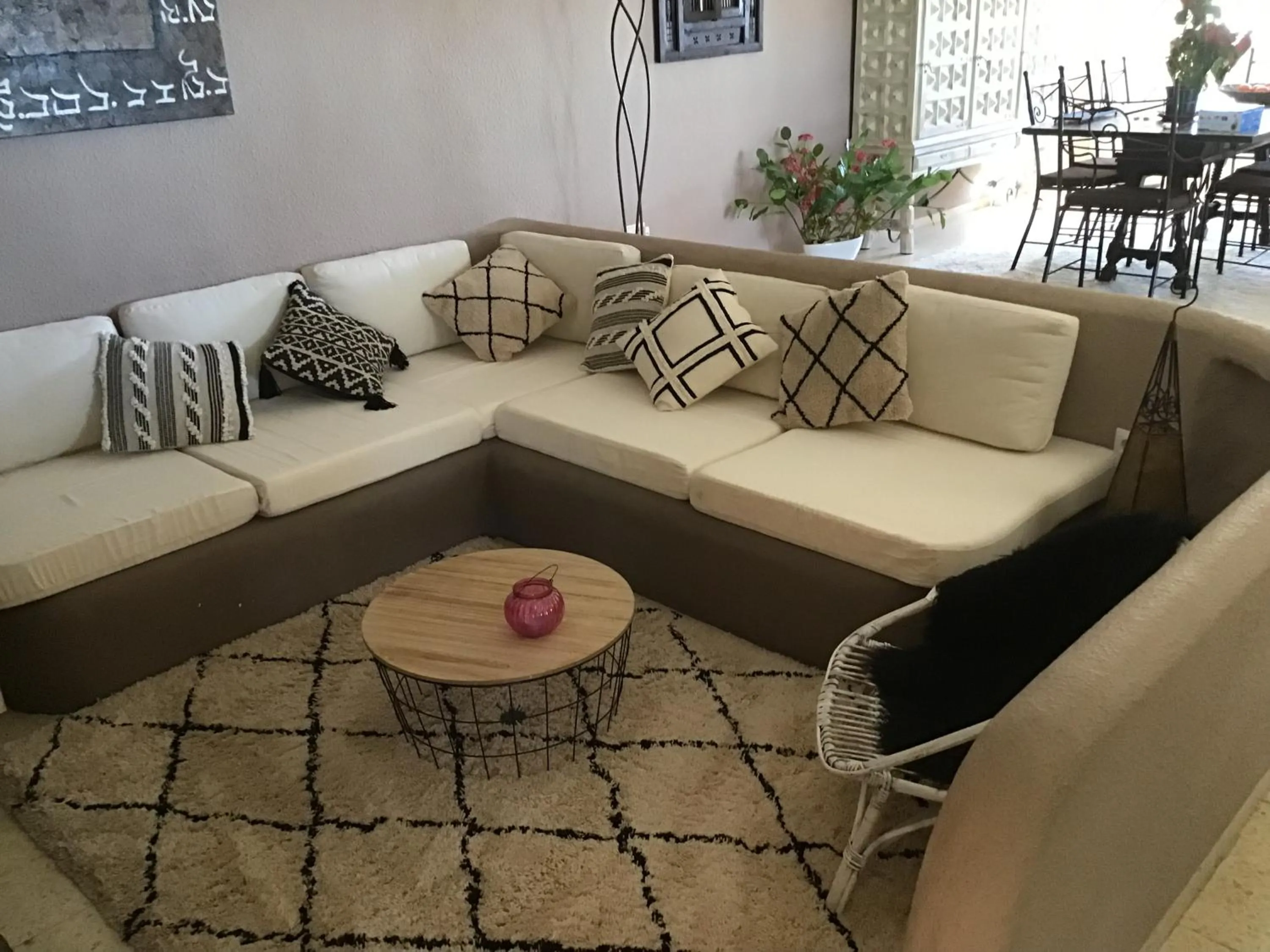 Seating area in La Morada